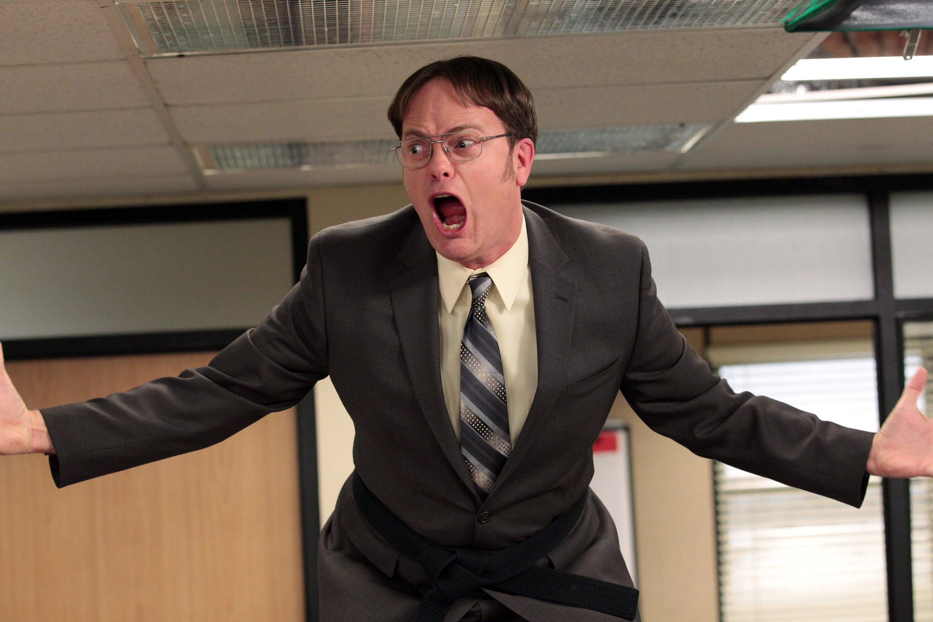 Schrute never featured as manager in the title credits