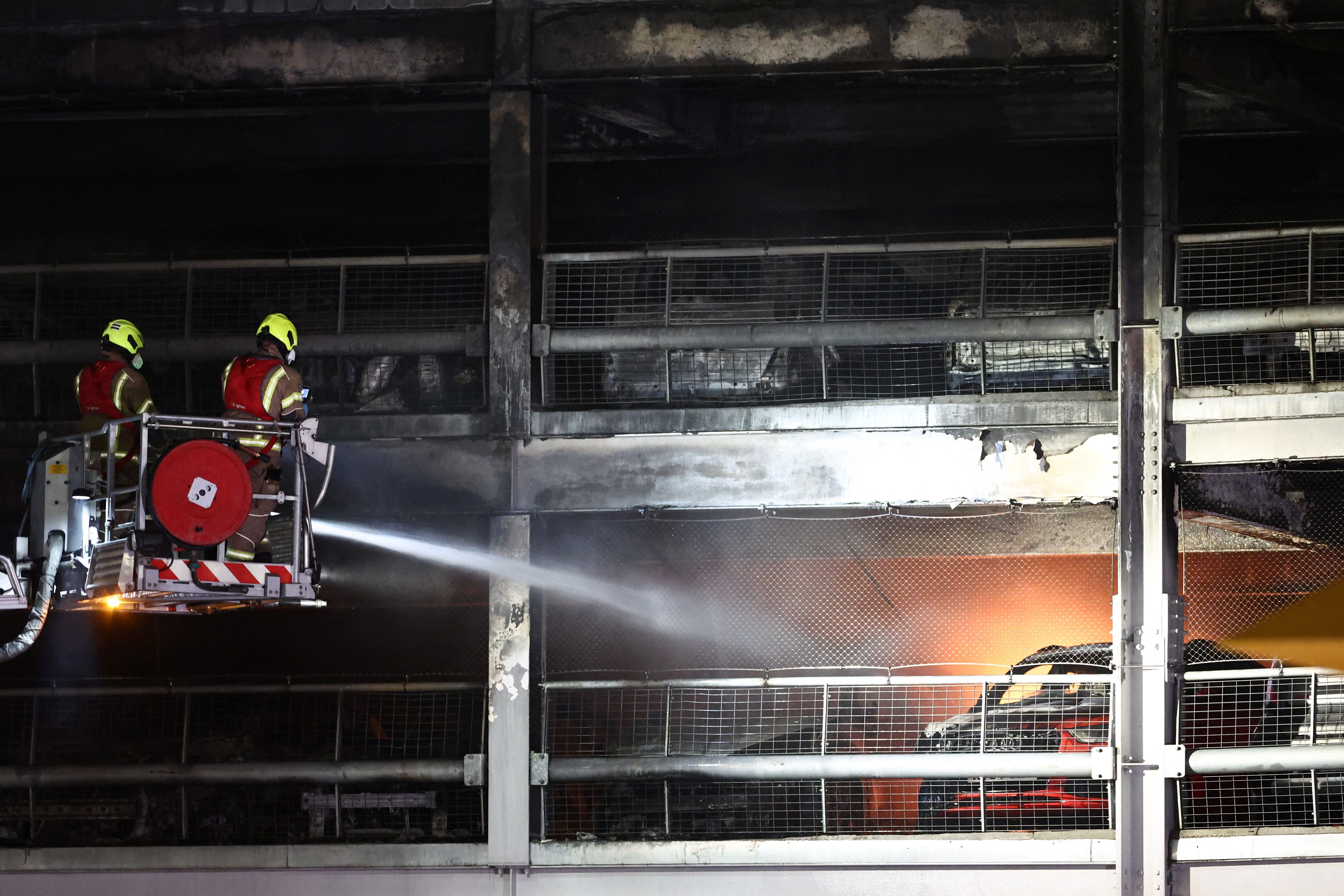 Over 100 firefighters tackled the blaze near Terminal 2