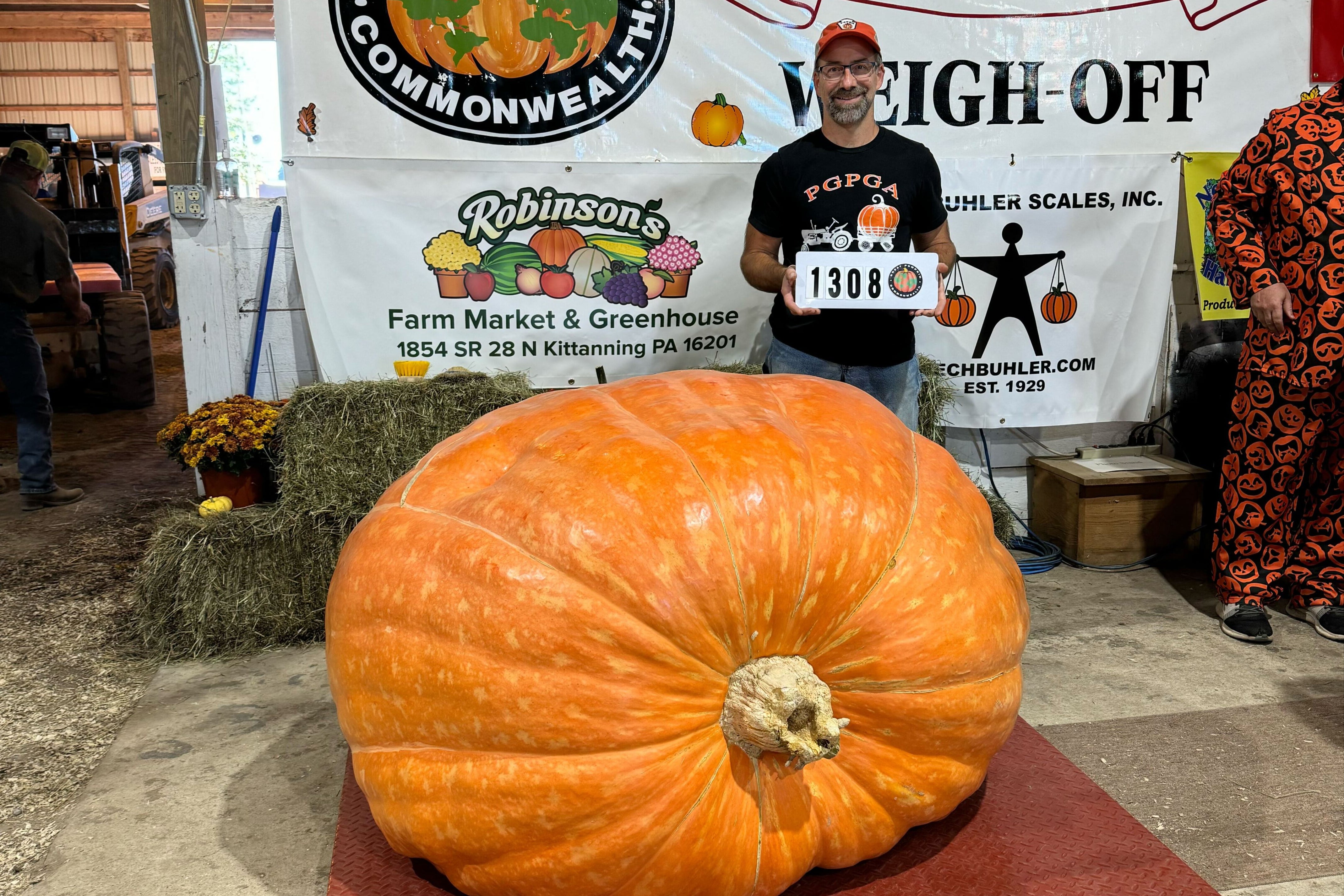 A runner up in the Pennsylvania Giant Pumpkin Growers Association 2024 weigh-off