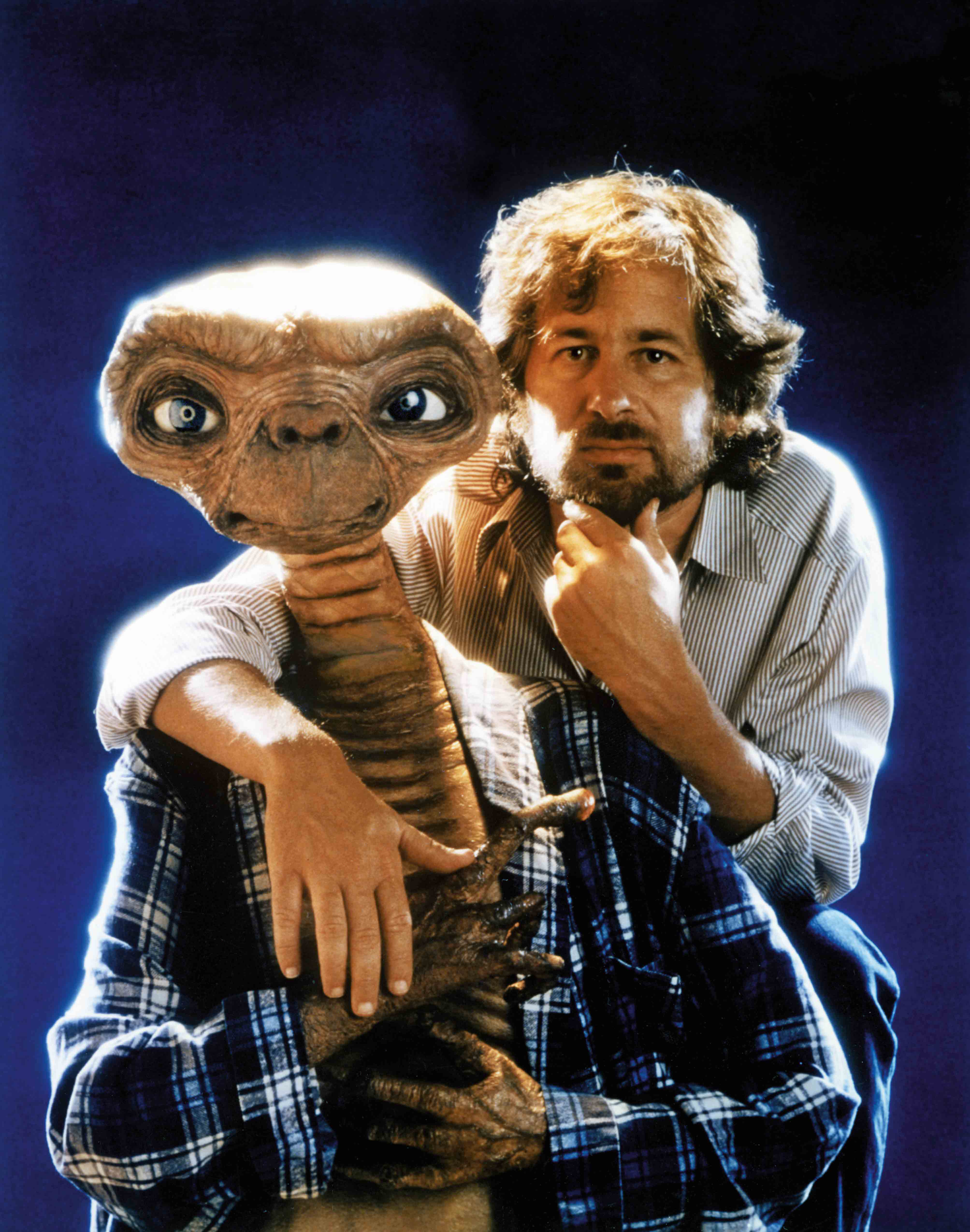 Spielberg and friend on the set of ‘ET’