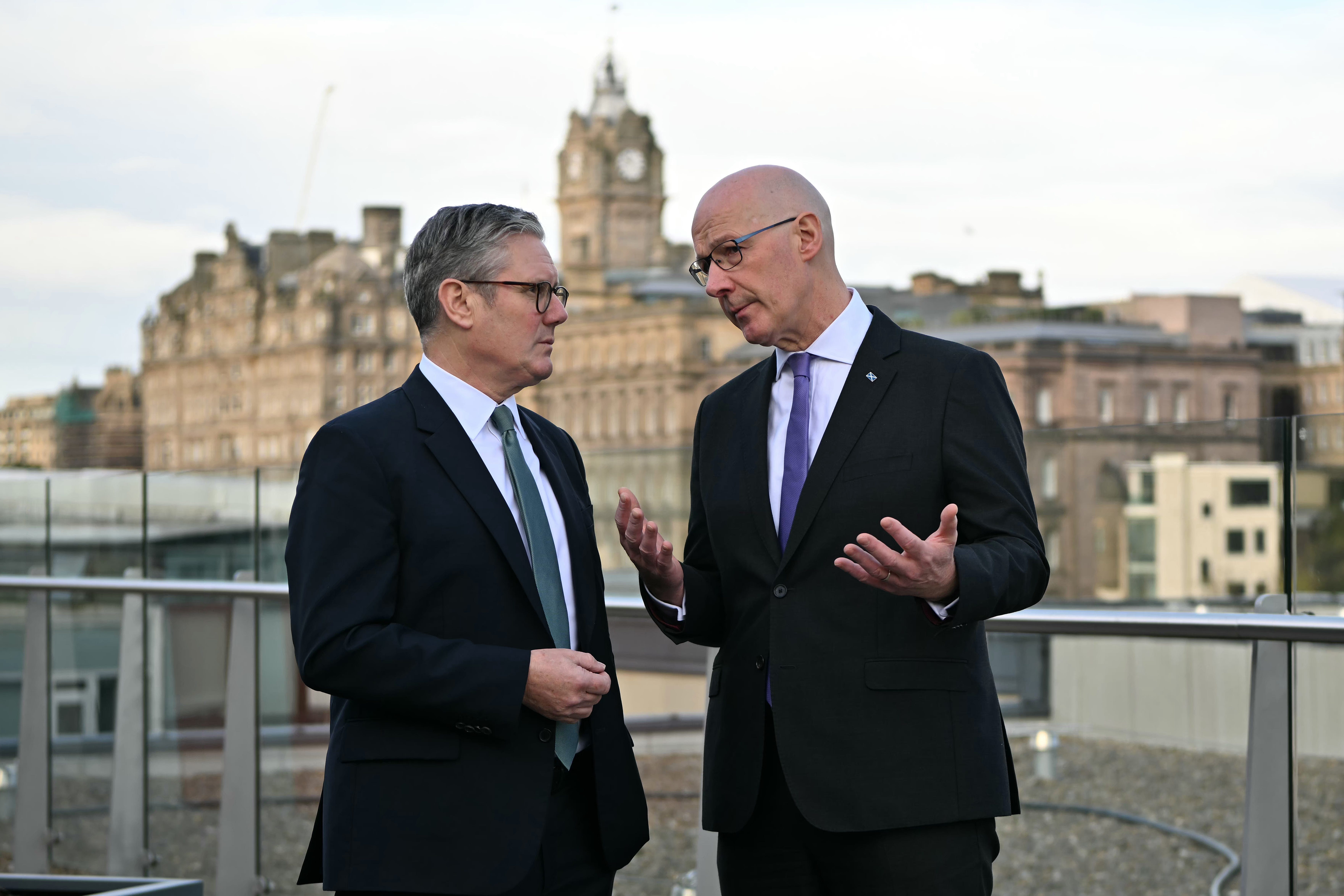 Prime Minister Sir Keir Starmer met with Scotland’s First Minister John Swinney during the event (Andy Buchanan/PA)