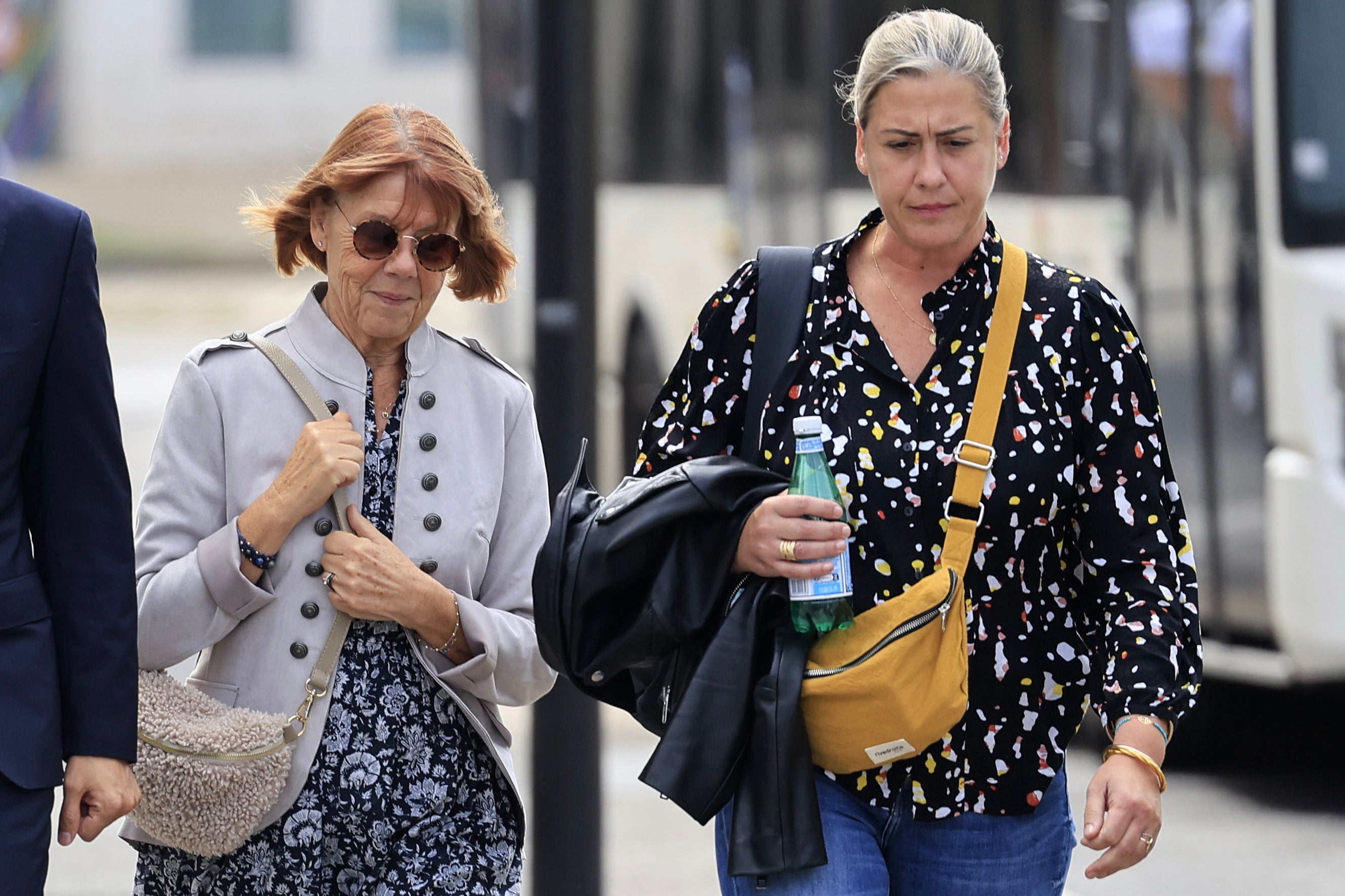 Gisèle and her daughter Caroline Darian attend the criminal court last month