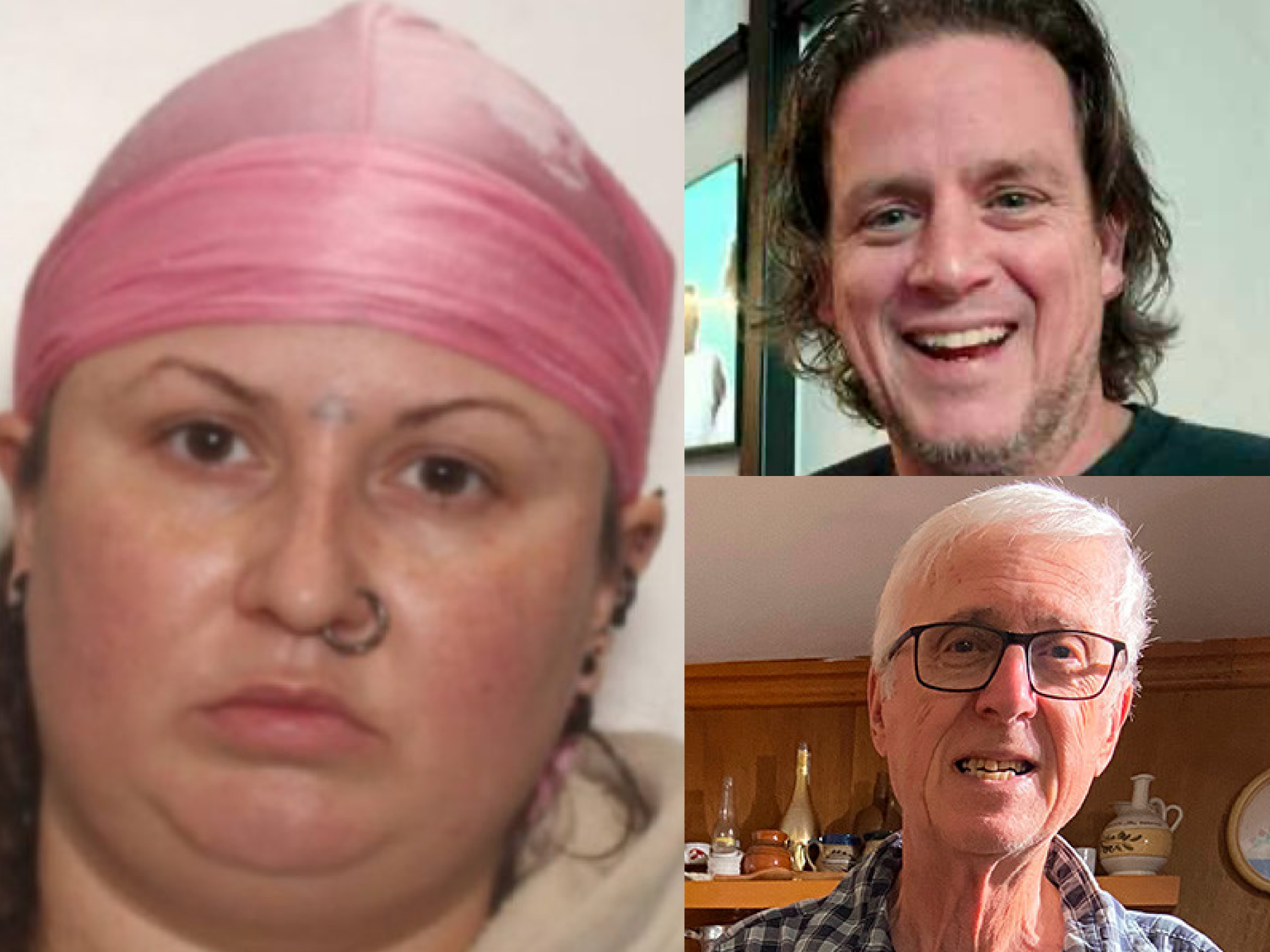 Sabrina Kauldhar, 30, (left) is accused of killing Lance Cunningham, 47, (top right), Mario Bilich, 77, (bottom right), and a woman believed to be in her 60s (not pictured)