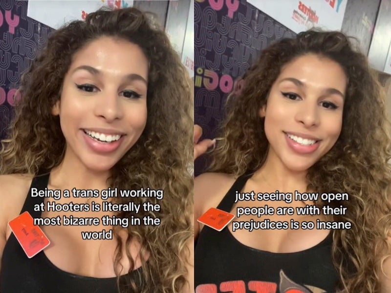 TikTokker Avery opened up to her followers about what it’s like to work at Hooters as a trans woman