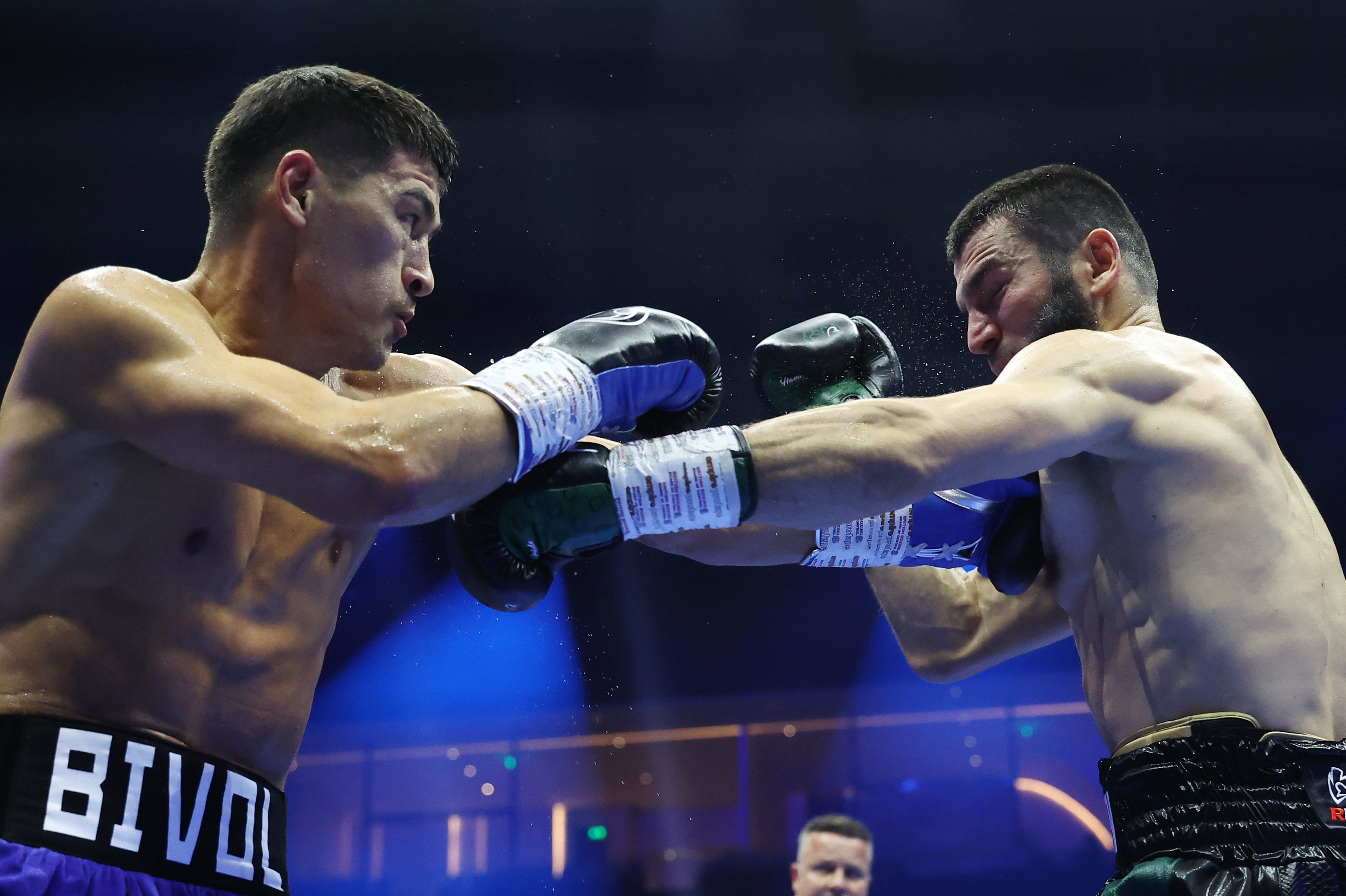 Artur Beterbiev (right) won a majority decision against Dmitry Bivol