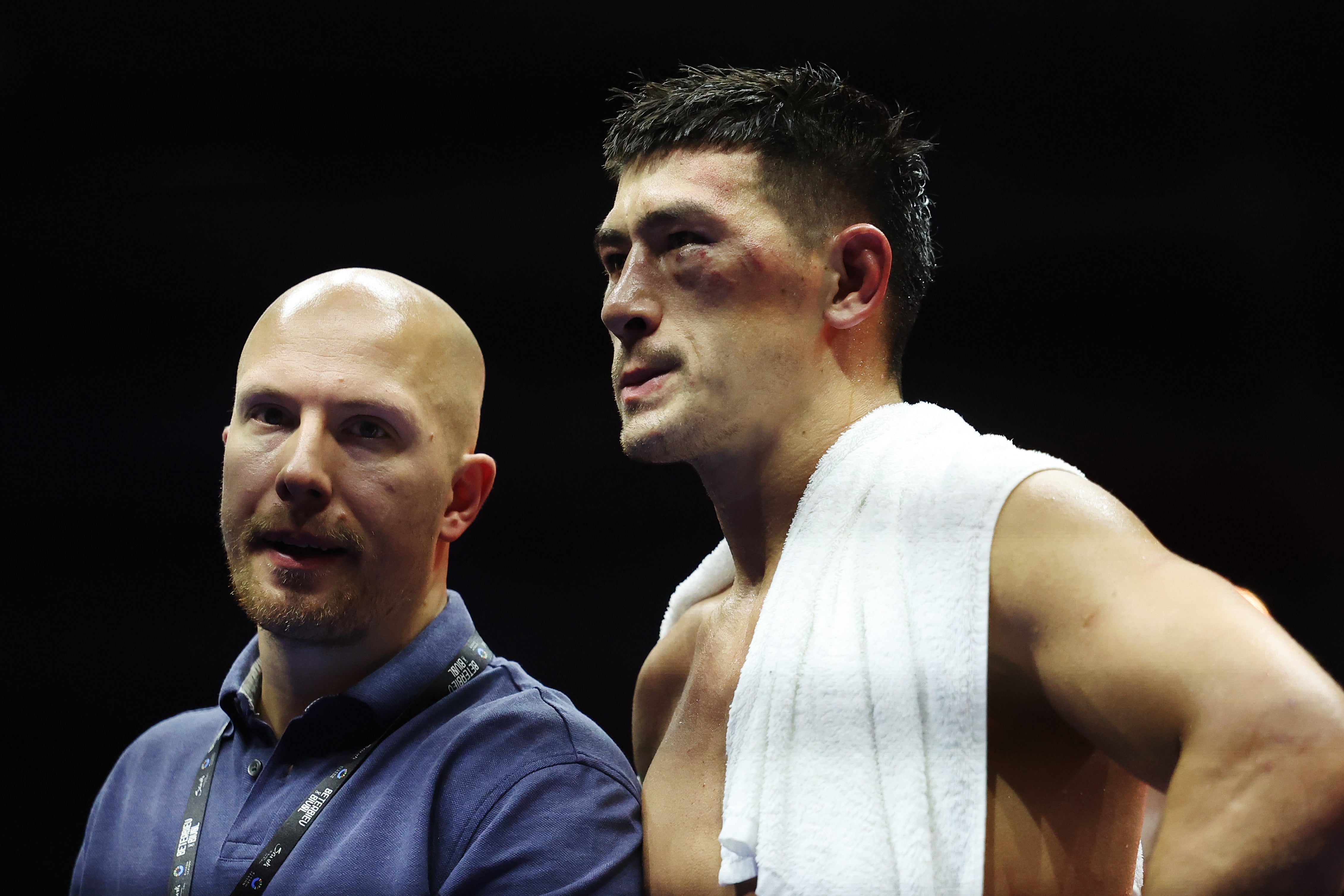 Dmitry Bivol blocked the best of Artur Beterbiev’s offence but was still left bruised