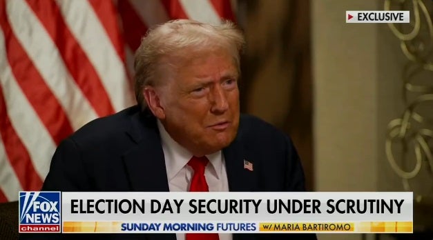 Donald Trump suggested calling in the National Guard to suppress his political enemies in an interview broadcast on Sunday, without any real reason to do so