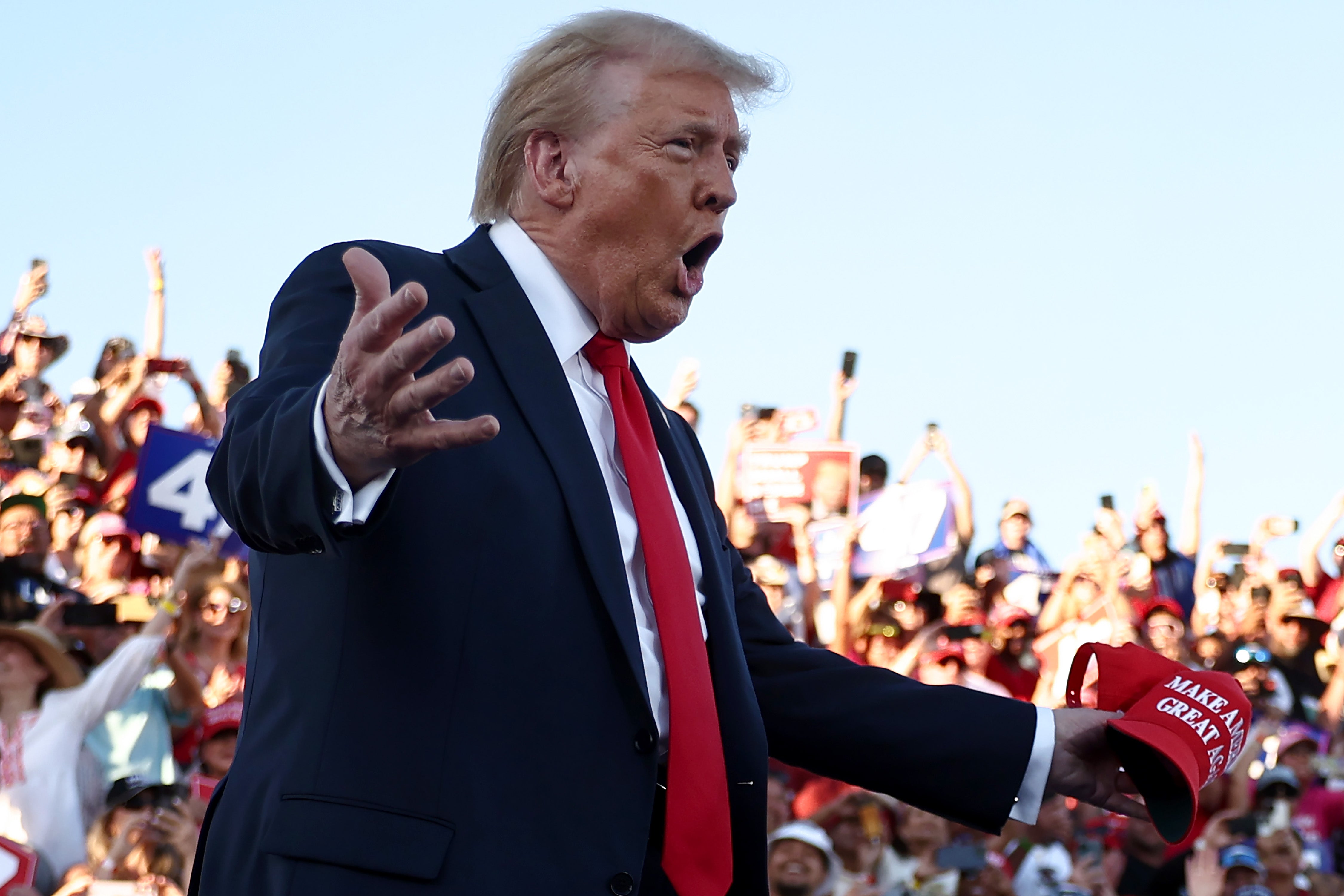 Police arrested a heavily armed man less than a mile from Donald Trump’s October 12 rally in Coachella Valley, California