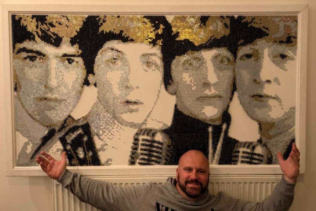 Thousands of people have watched Darren Timby make The Beatles artwork across various social media platforms (Darren Timby/PA)