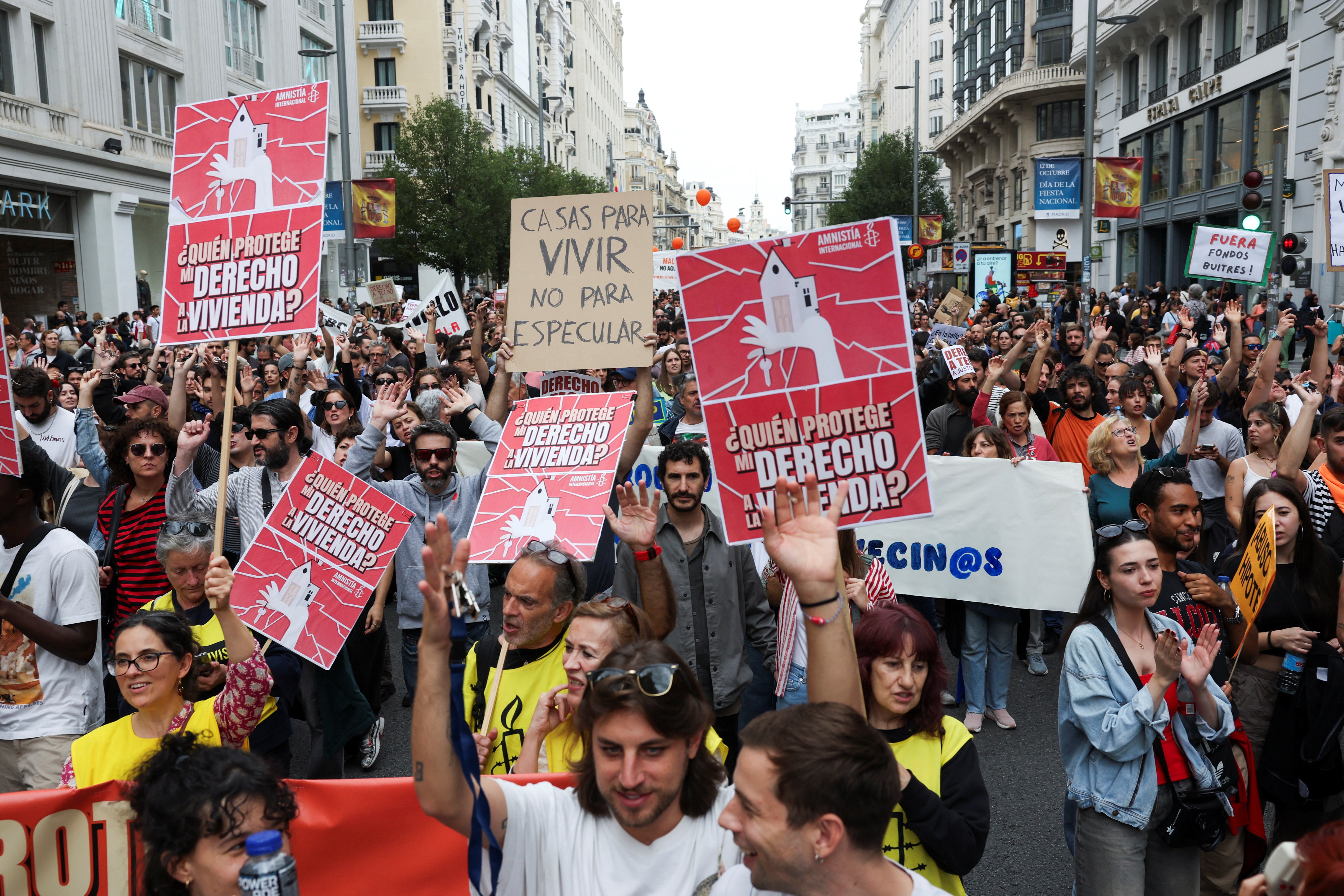 Protestors said ‘housing is a right, not a business’