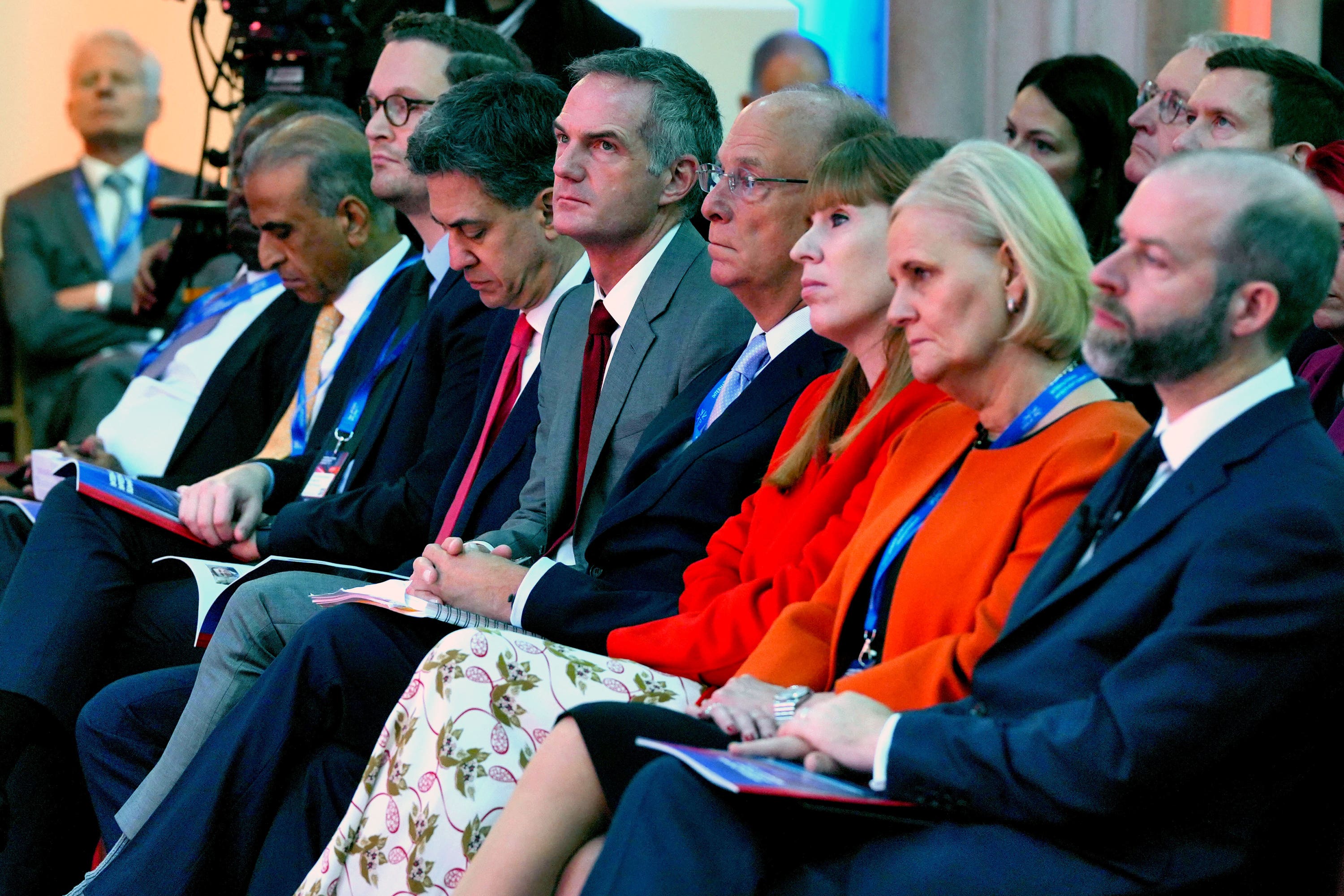 Business Secretary Jonathan Reynolds (far right) was among the politicians and business leaders at the International Investment Summit (Jonathan Brady/PA)