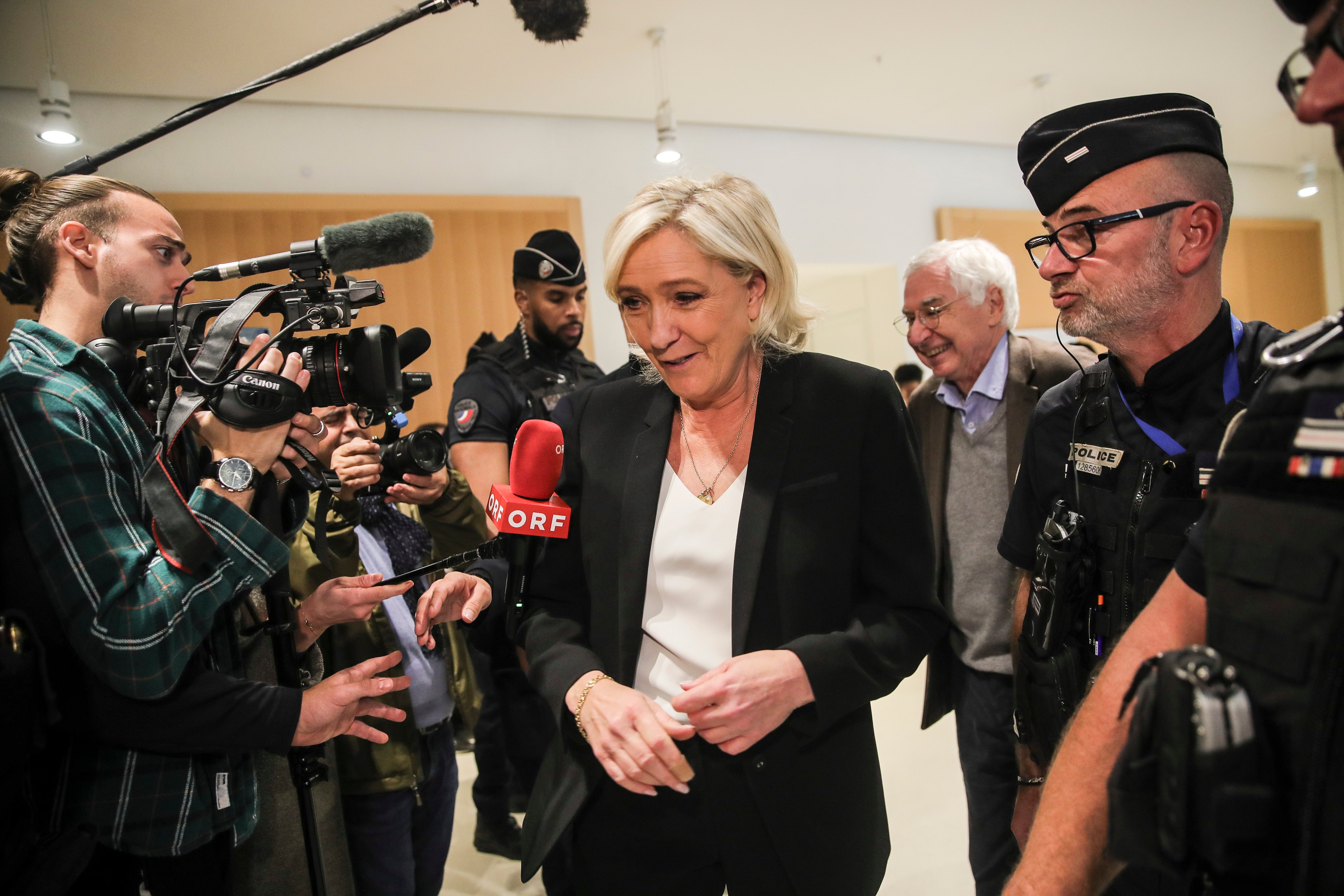 Le Pen could face up to a decade behind bars if found guilty