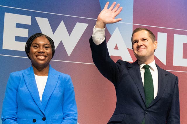 <p>Tory leadership contenders Kemi Badenoch and Robert Jenrick reflect an ideological move even further to the right</p>