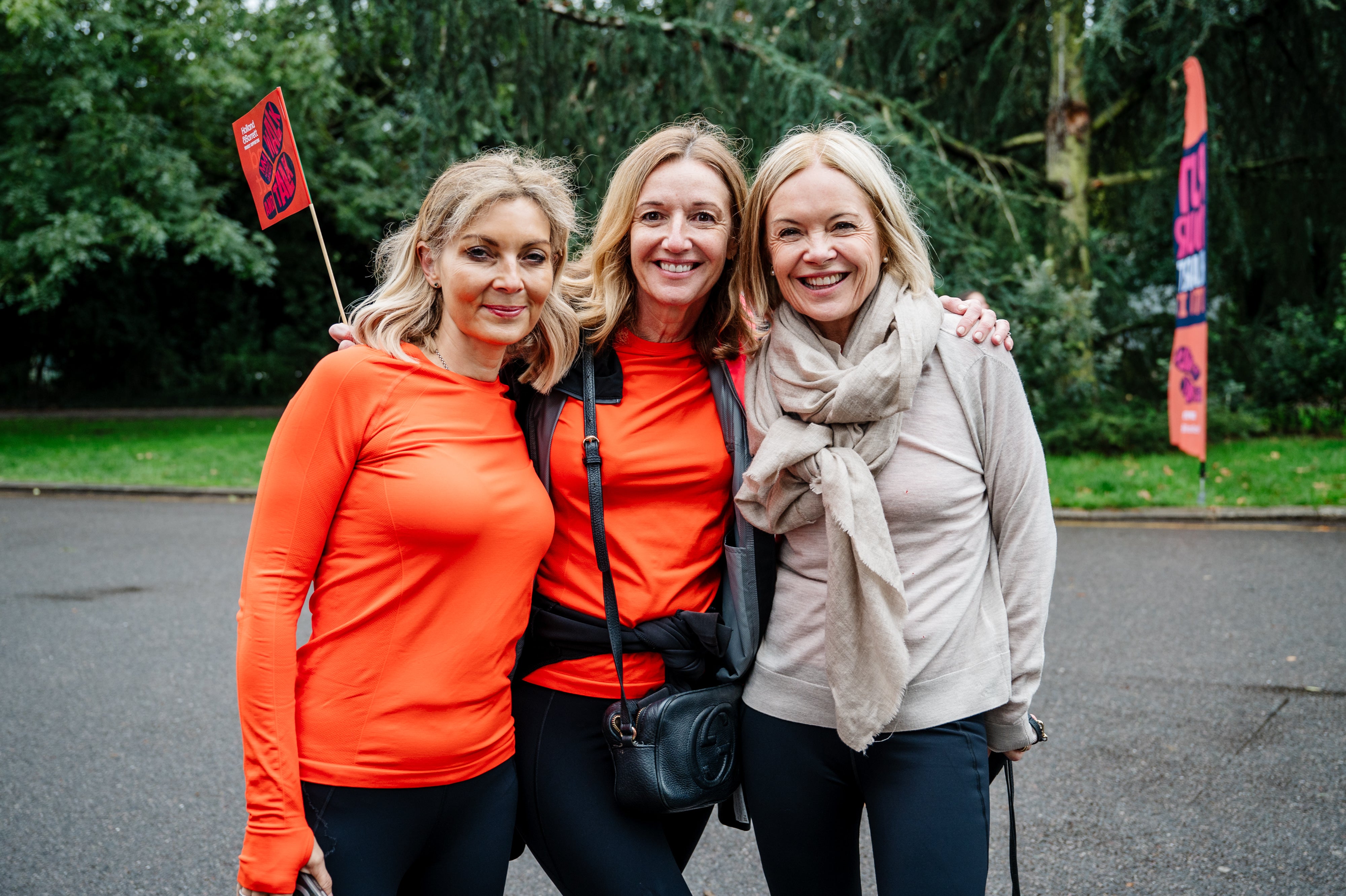 Alice Smellie (left) and Mariella Frostrup, MM chair, (right) during Menopause Mandate Walk in the Park