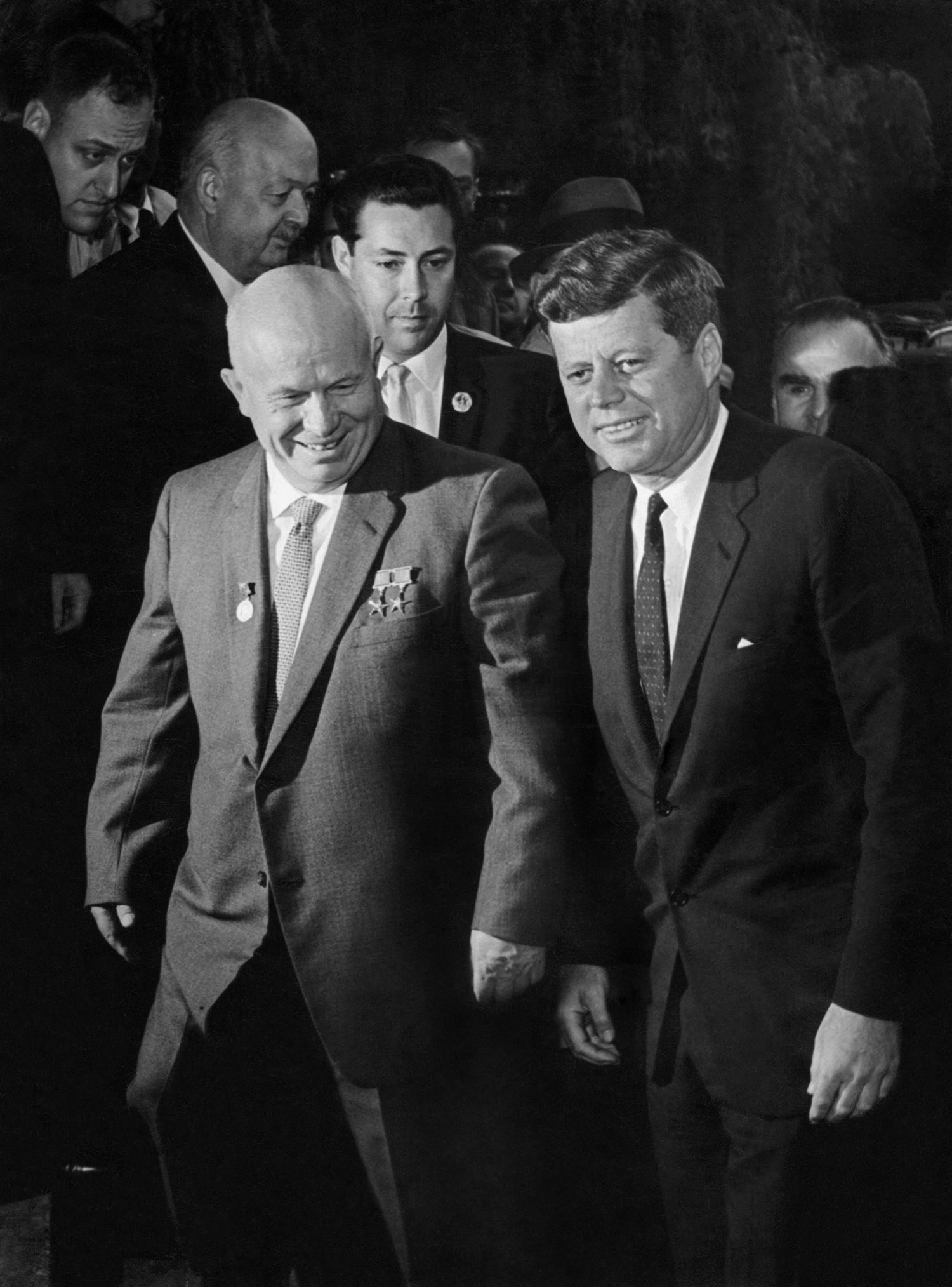 Kennedy and USSR leader Nikita Khrushchev in June 1961 at the start of talks in Vienna