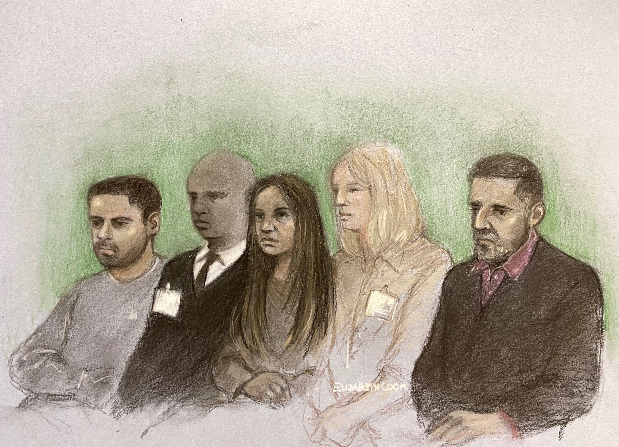 Sara Sharif’s father Urfan Sharif (right) her uncle Faisal Malik (left), and stepmother Beinash Batool (centre) are charged with her murder (Elizabeth Cook/PA)