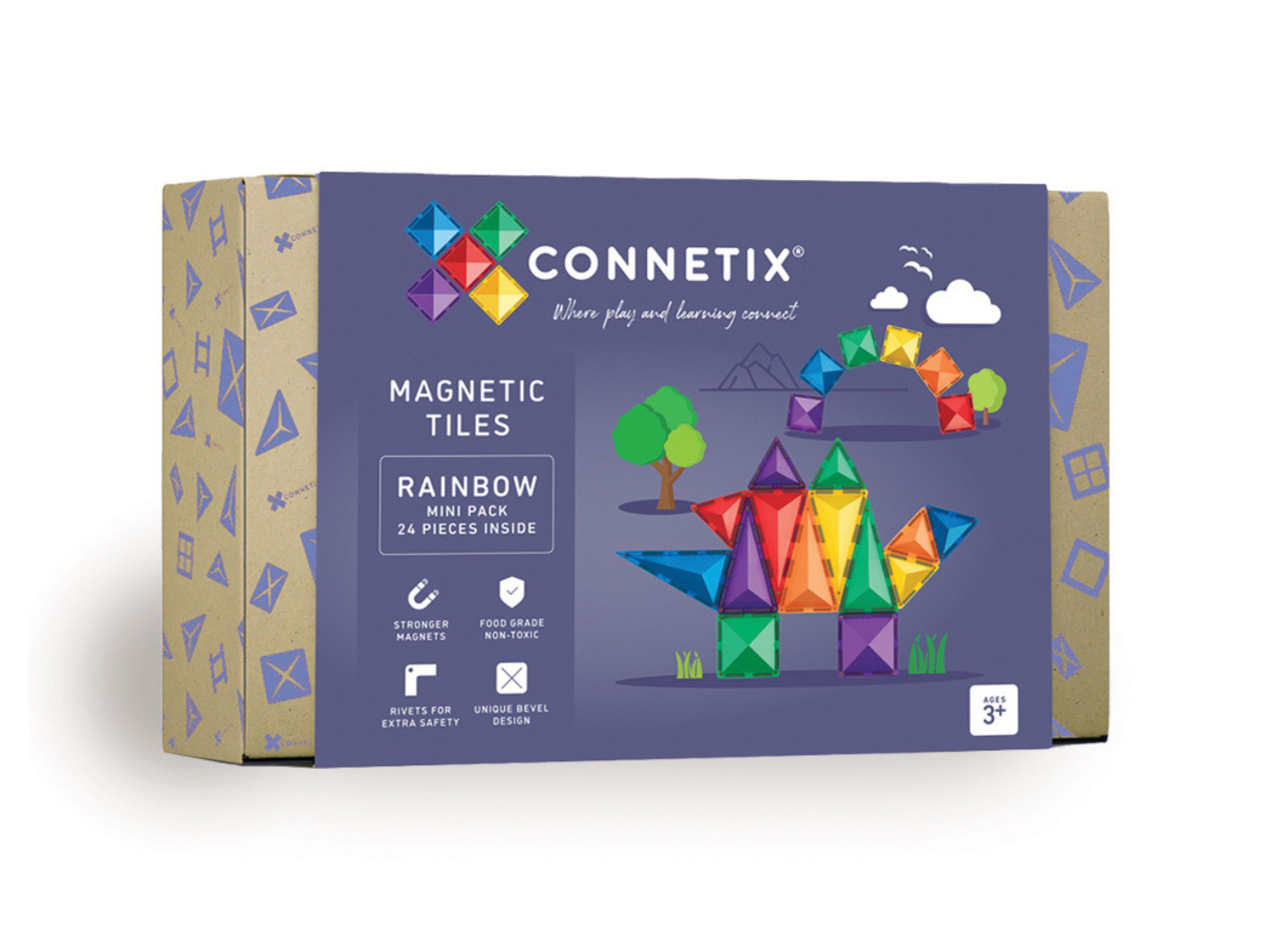 Best gifts for four year olds IndyBest review Connetix 24 piece rainbow mini pack.