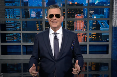 Colbert channels his inner Biden to mock Trump for dance-a-thon town hall