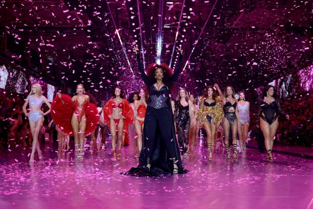 Gigi Hadid, Imaan Hammam, Bella Hadid, Blesnya Minher, Vittoria Ceretti, Tyra Banks, Eva HerzigovÃ¡, Andreea Diaconu, Isabeli Fontana, Mayowa Nicholas, Alessandra Ambrosio and Ashley Graham walk the runway for the Victoria's Secret Fashion Show 2024 on 15 October