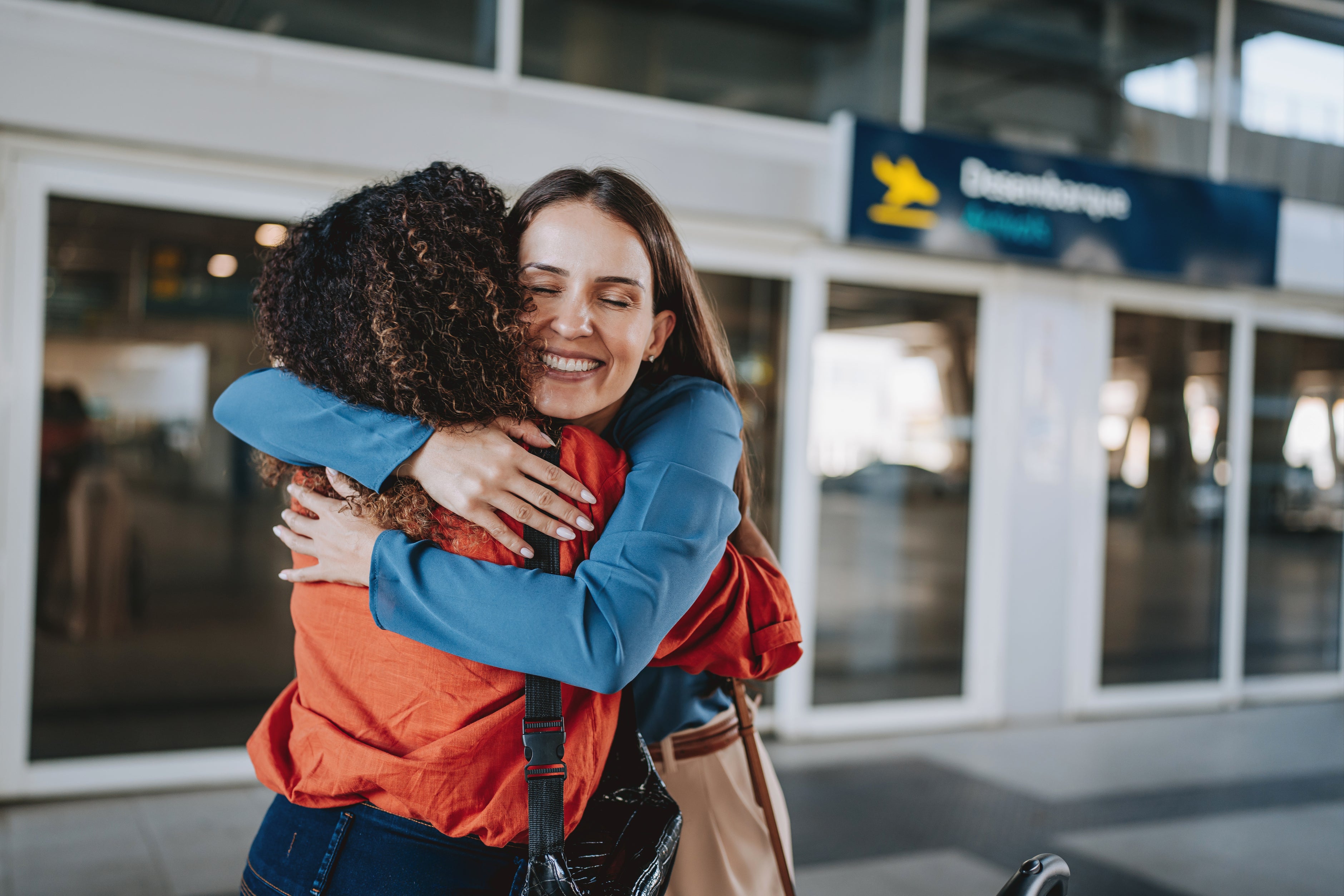 A ‘max hug time’ rule is in place at Dunedin Airport