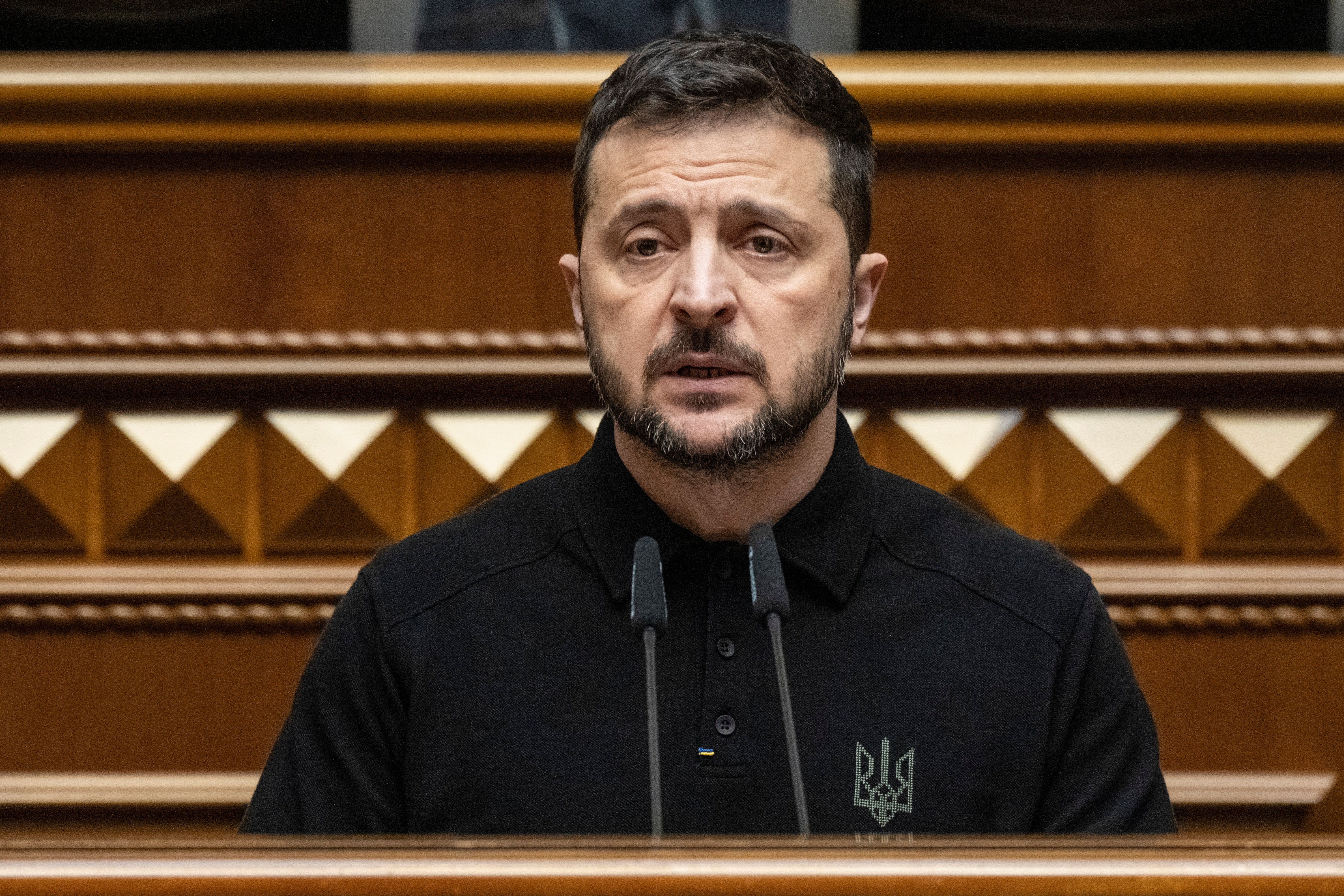 Zelensky spoke to Ukrainian parliament on Wednesday morning