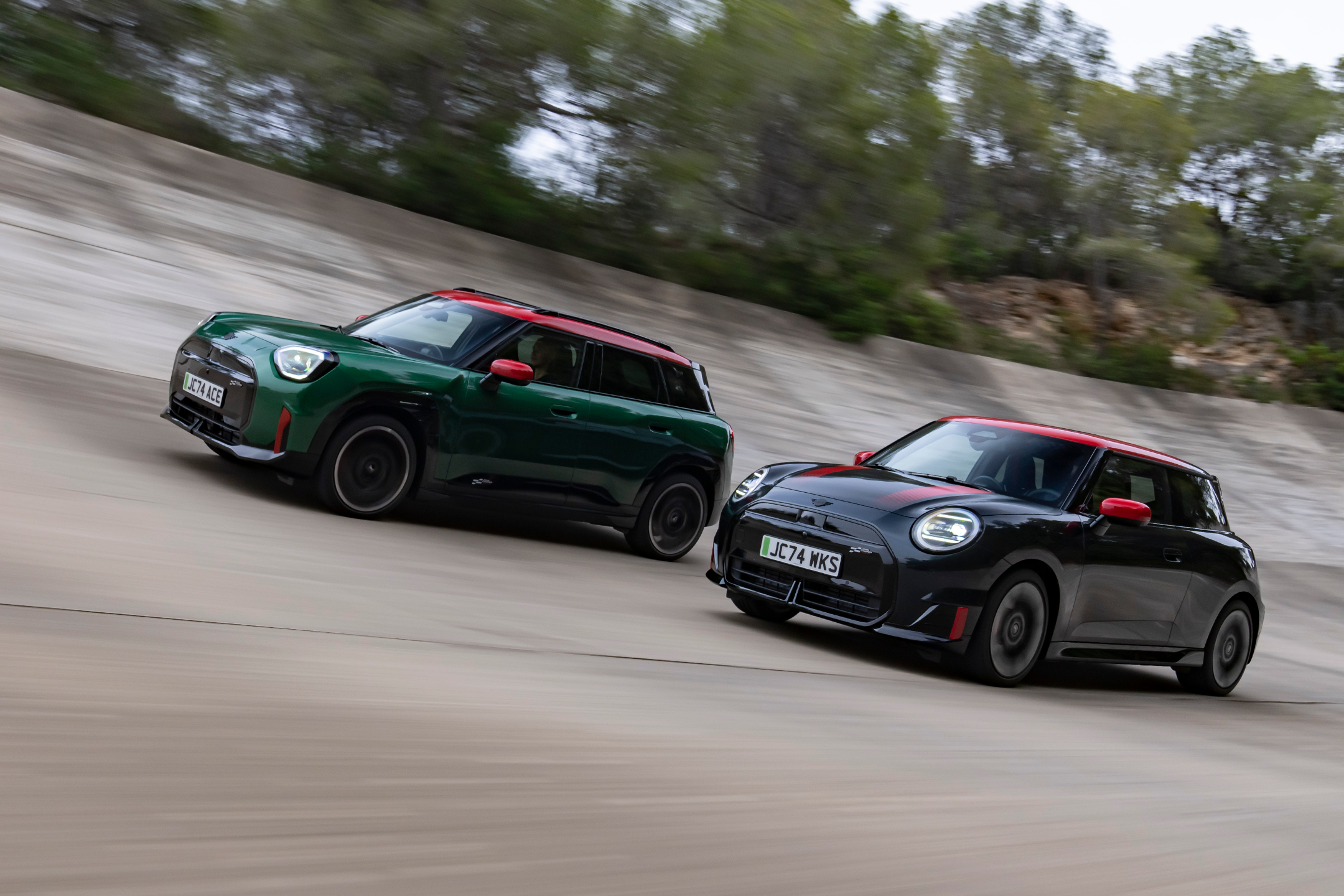 The Mini John Cooper Works Electric and the Mini John Cooper Works Aceman.