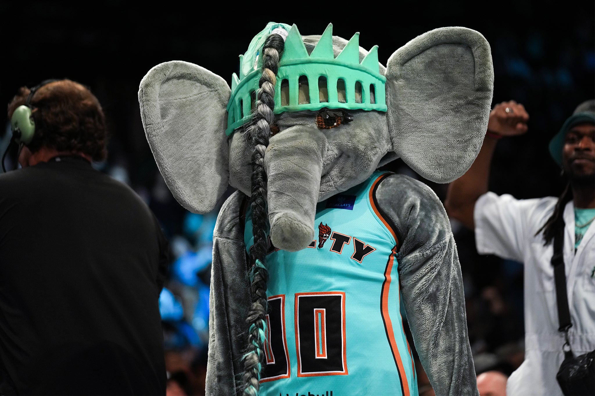 Ellie the Elephant was named the New York Liberty mascot in 2021