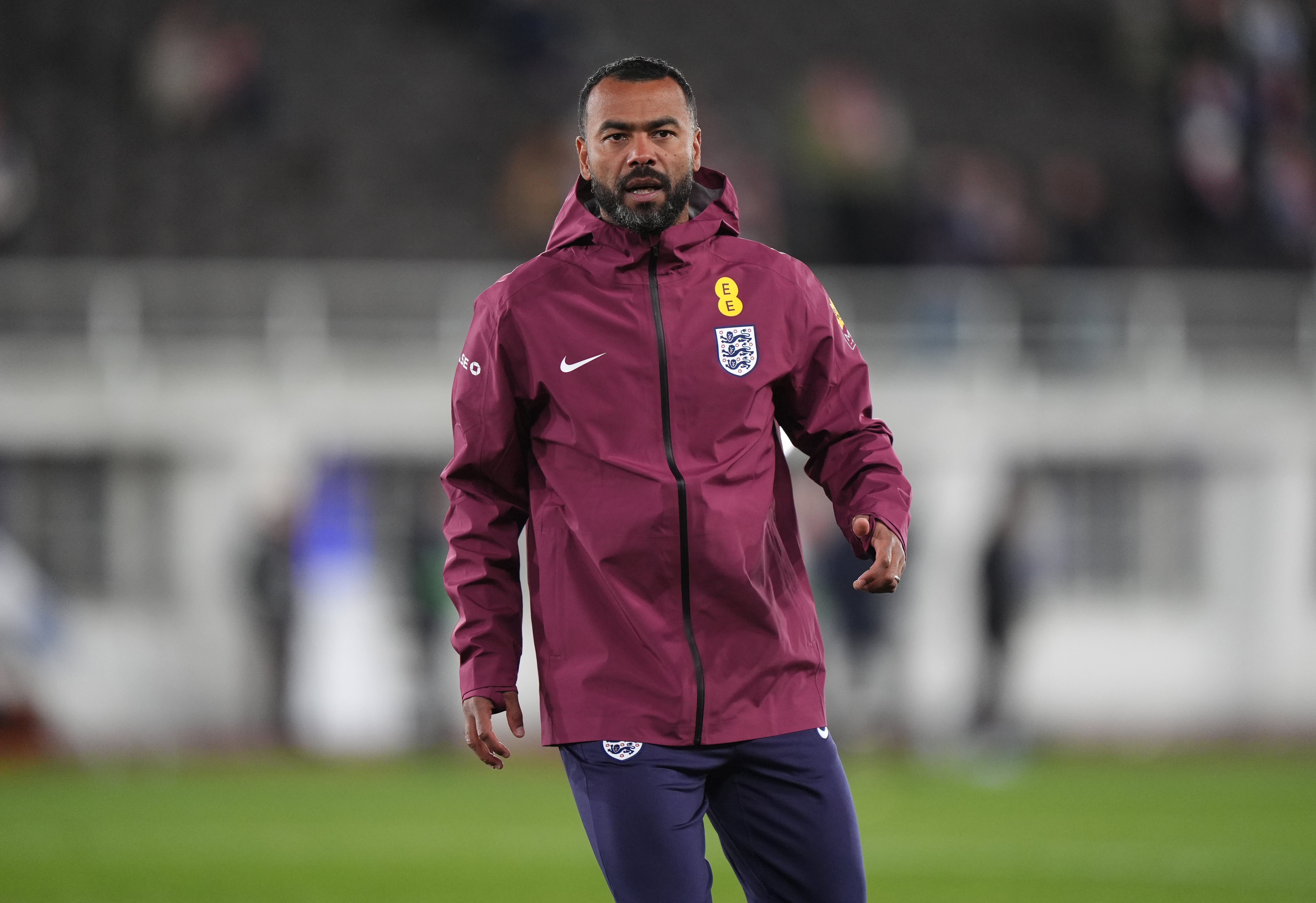 Ashley Cole works as a coach in the England setup