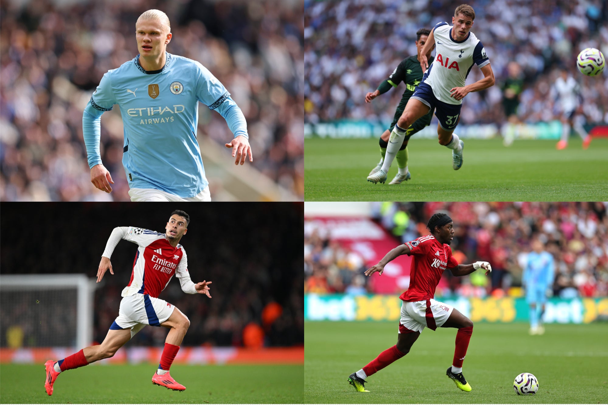 anchester City’s Erling Haaland, Tottenham’s Micky van de Ven, Nottingham Forest’s Anthony Elanga and Arsenal’s Gabriel Martinelli are among the fastest players in the Premier League