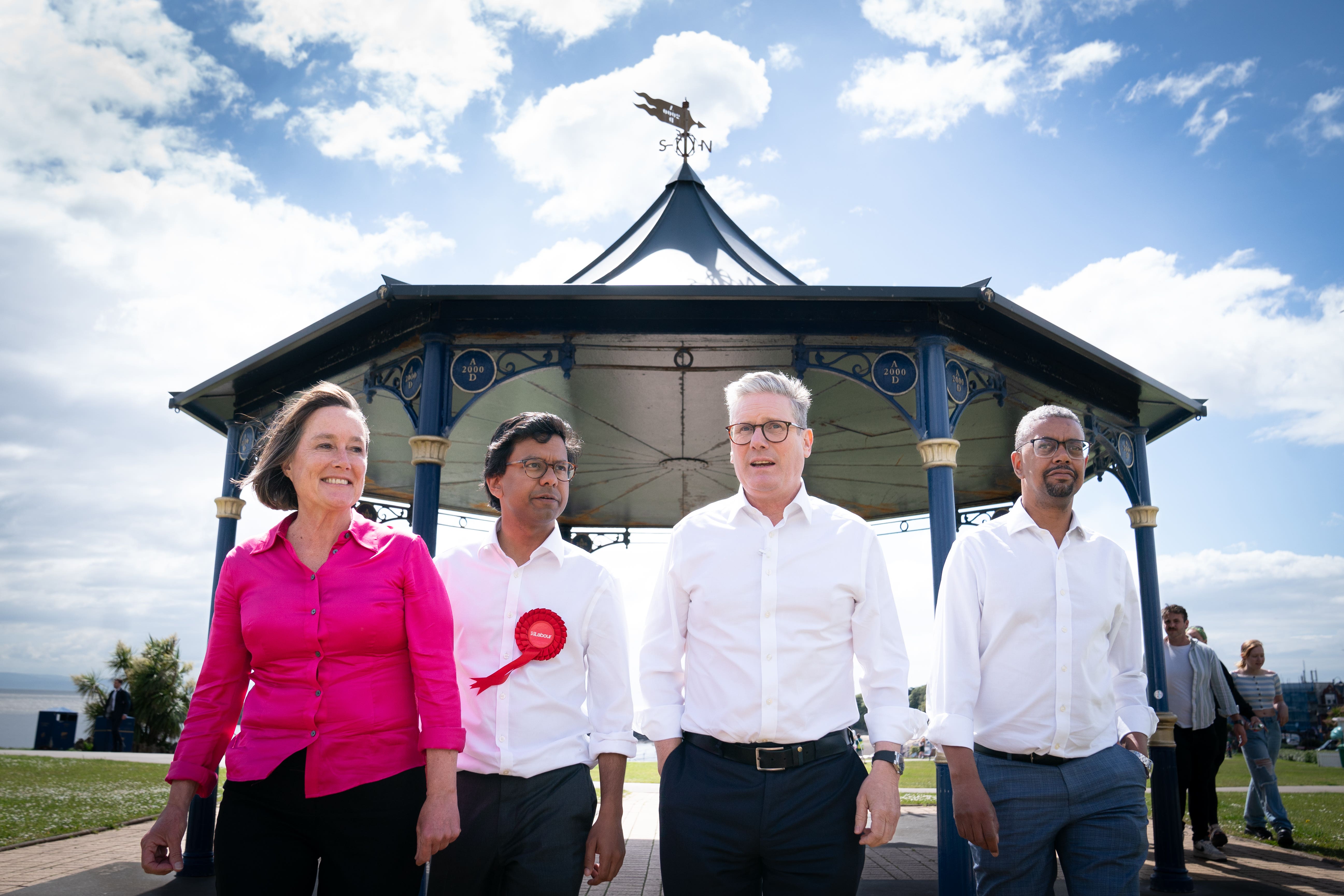 Vale of Glamorgan MP Kanishka Narayan (second left) pictured with Welsh Secretary Jo Stevens, Prime Minister Sir Keir Starmer and former Welsh first minister Vaughan Gething (Stefan Rousseau/PA)