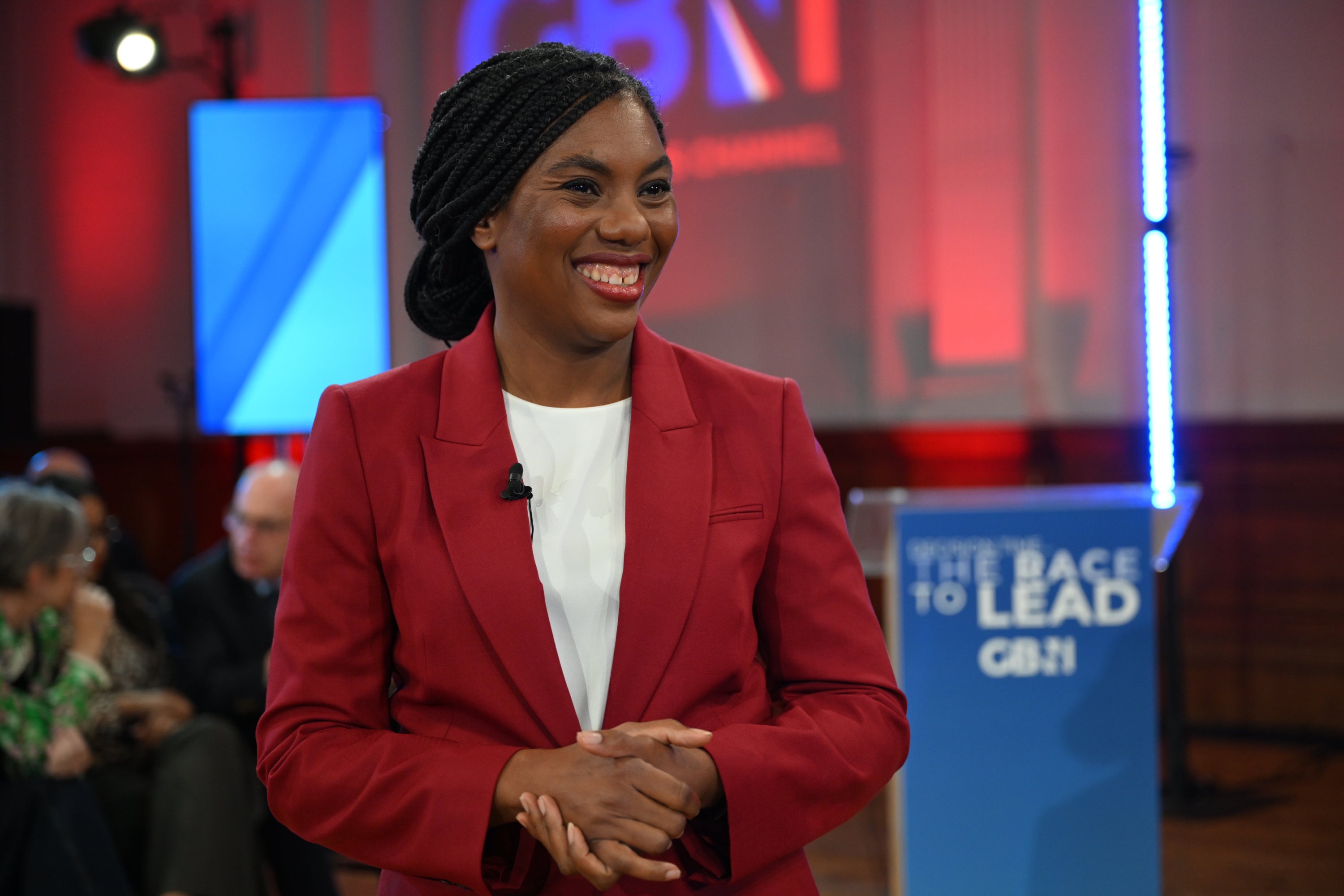 Conservative leadership contender Kemi Badenoch pictured at the debate