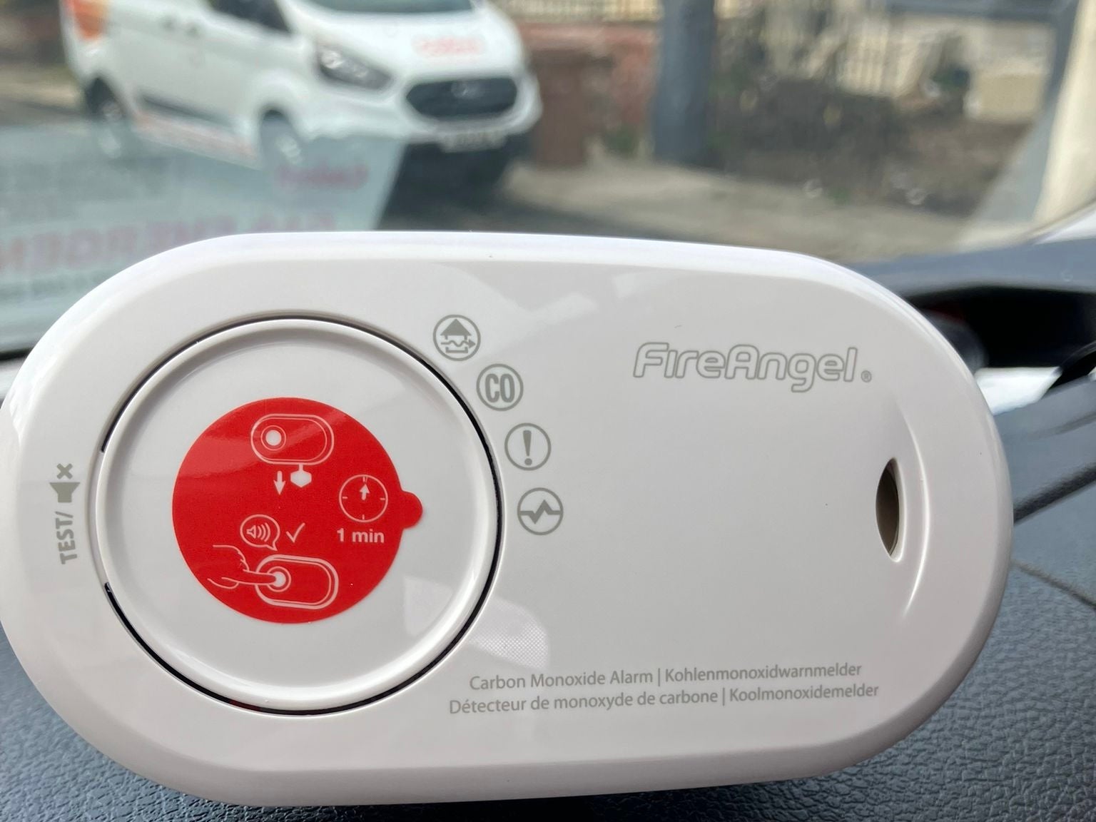 A carbon monoxide alarm