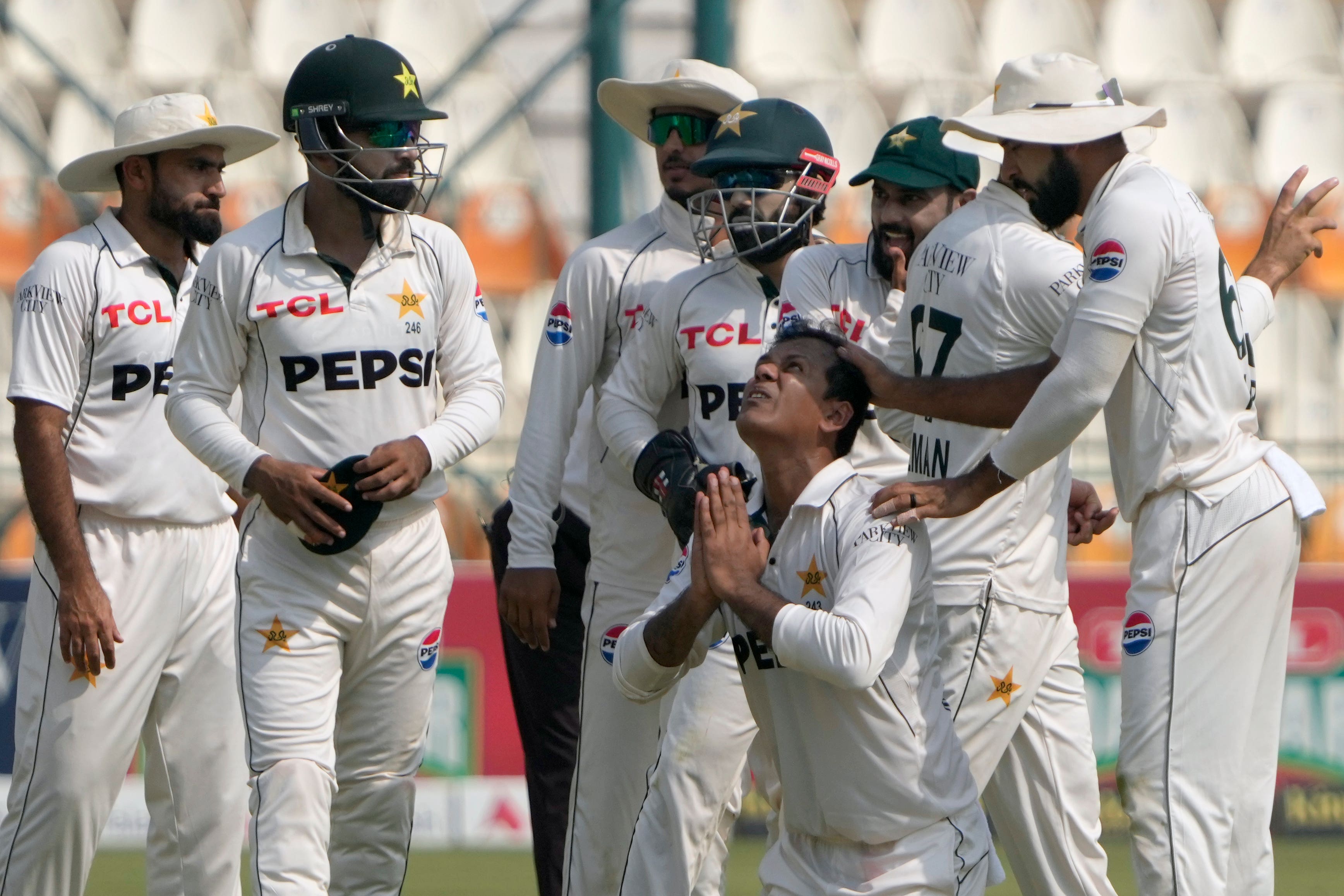 Pakistan sent England in a spin to win the second Test in Multan (K.M. Chaudary/AP)