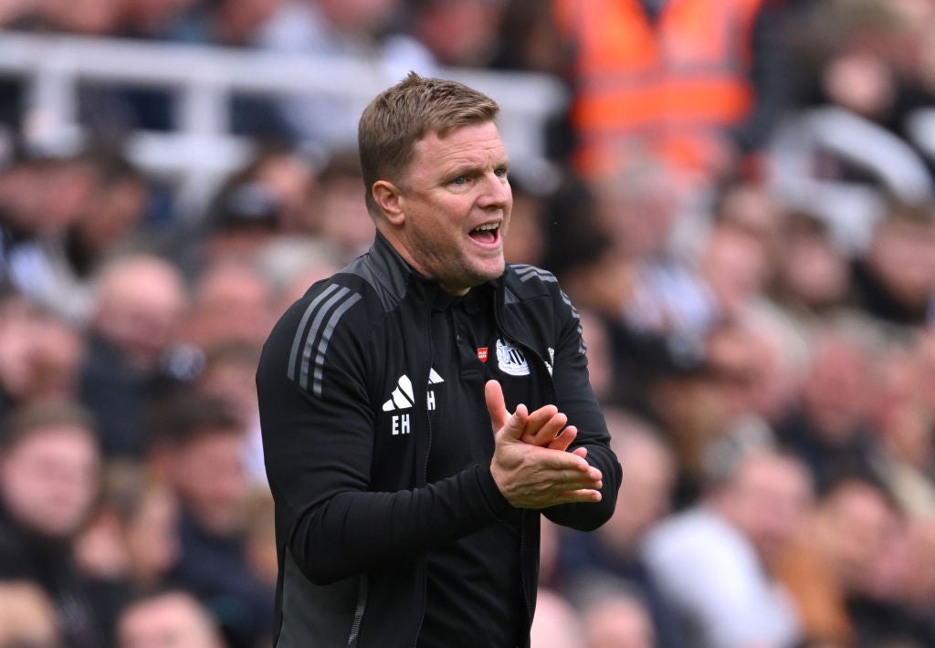 Newcastle’s Eddie Howe is one of three English managers in the Premier League