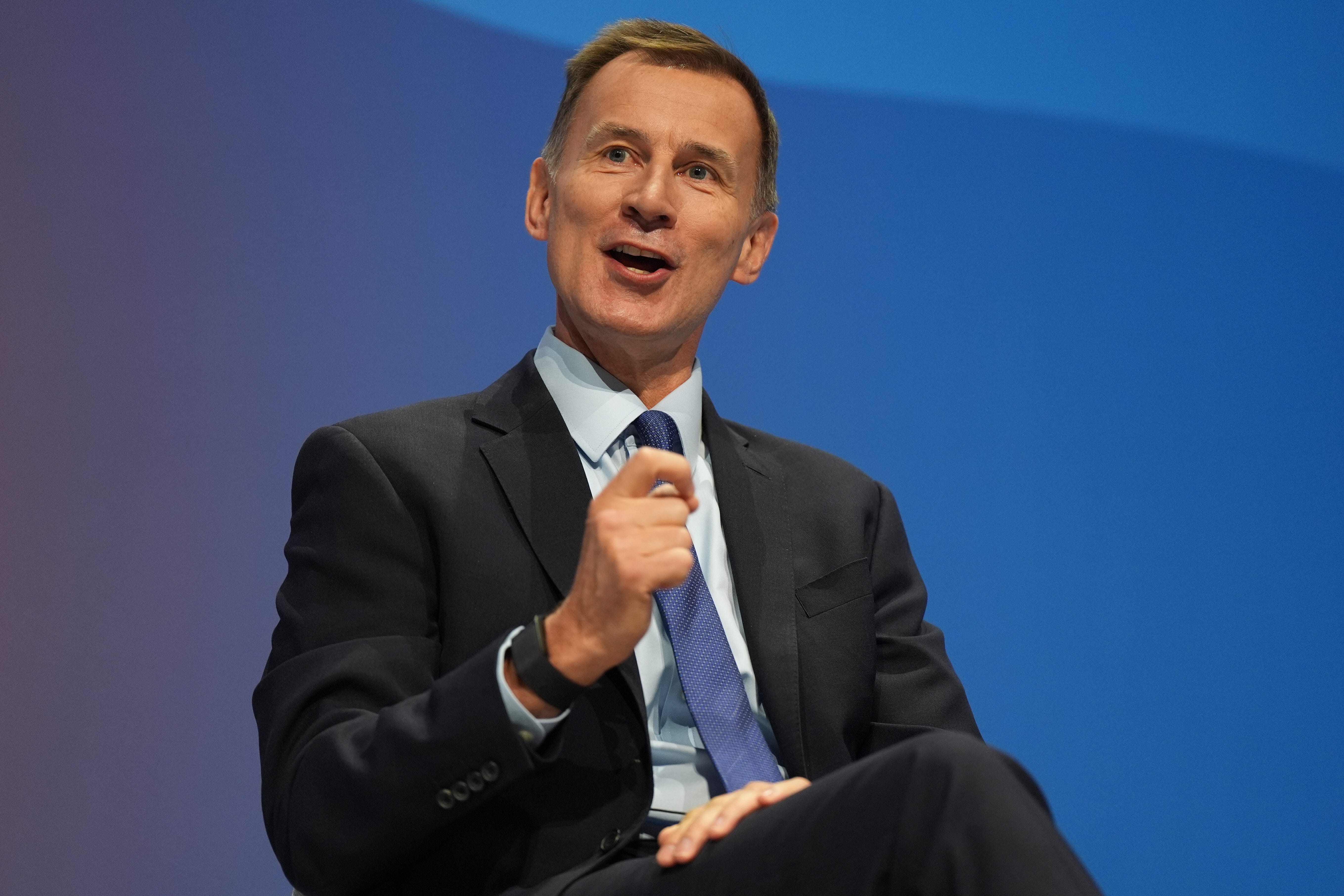 Nick Robinson apologised for mispronouncing shadow chancellor Jeremy Hunt’s last name (Jacob King/PA)