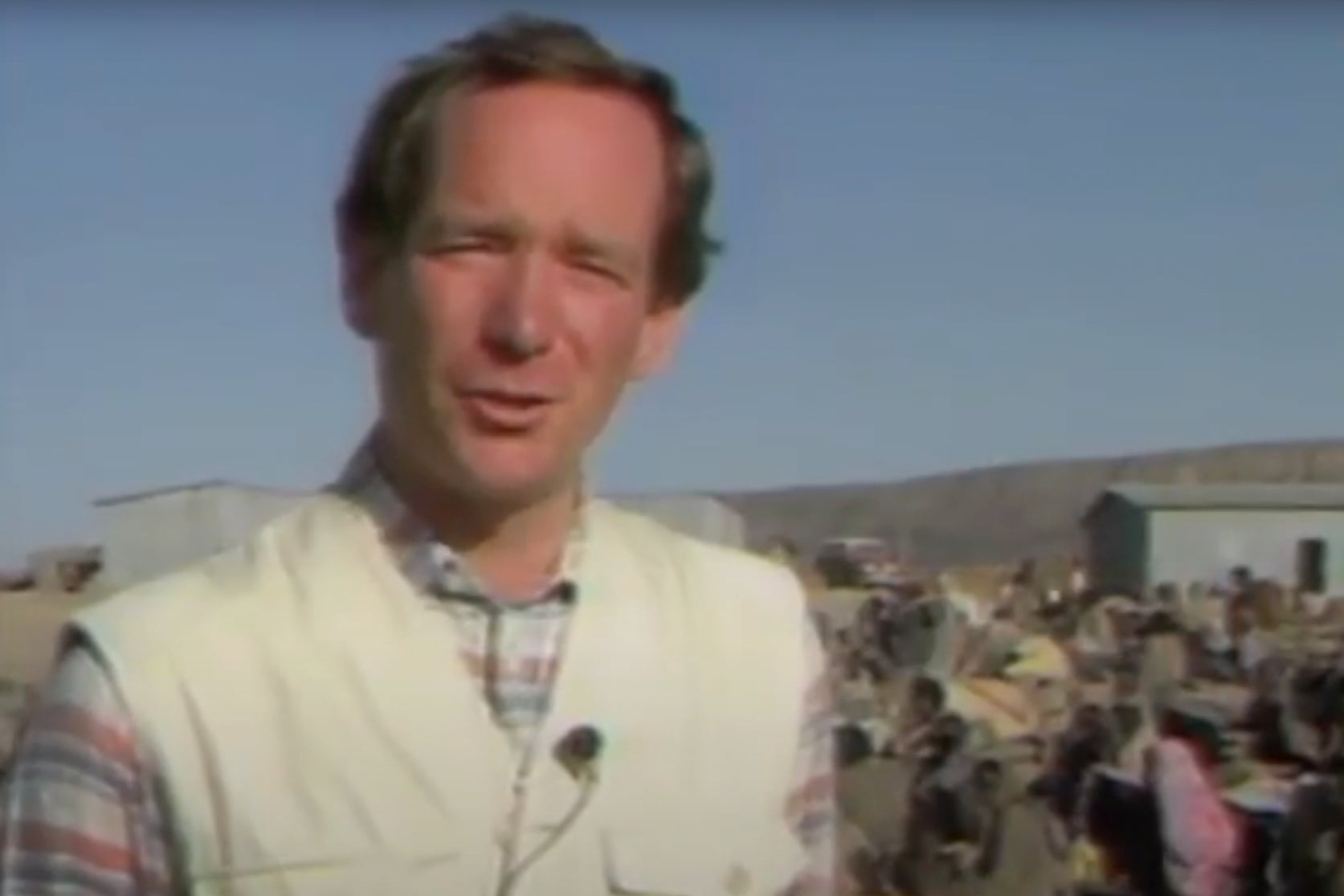 Journalist Michael Buerk visited Ethiopia in 1984 to report on the famine