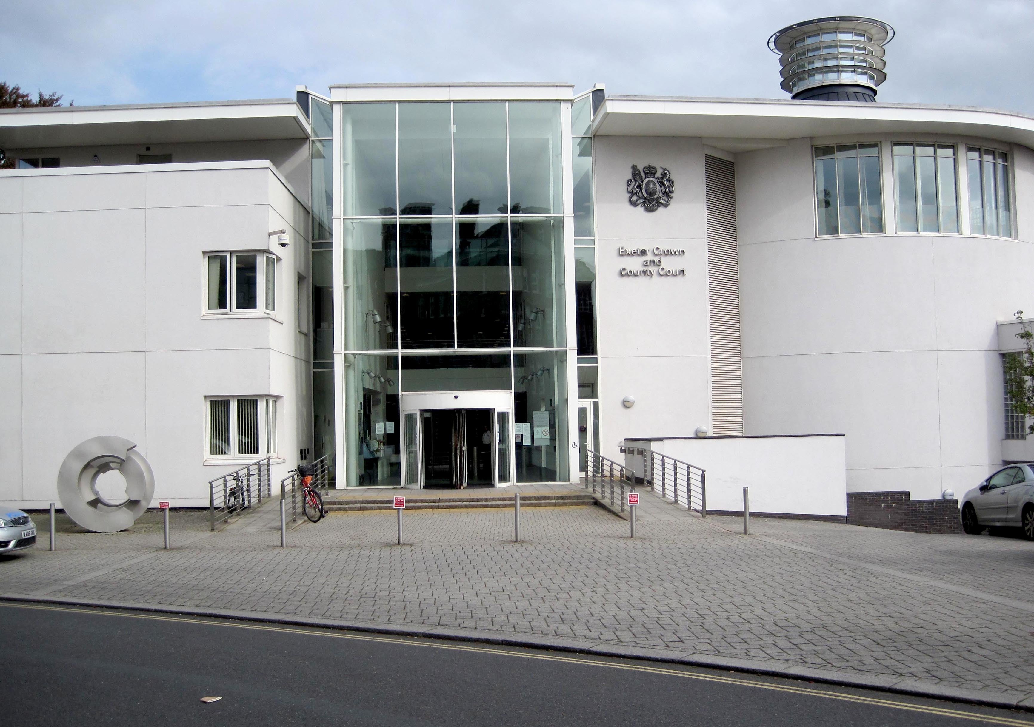 He was sentenced at Exeter Crown Court