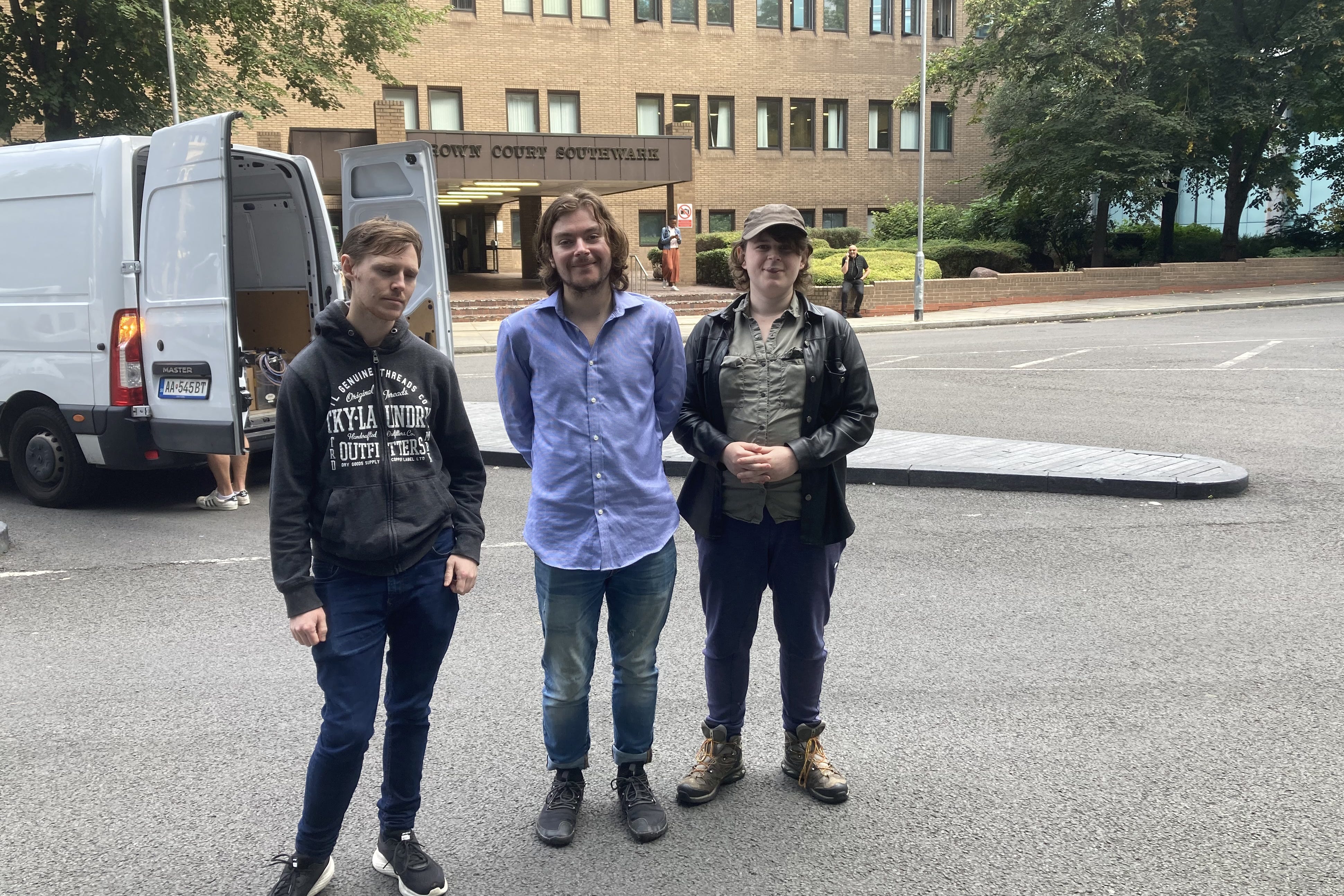 (left to right) Christopher Bennett, Louis McKechnie and Riley Ings were sentenced (Jordan Reynolds/PA)