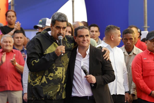 Saab pictured with Venezuela’s former president Maduro in 2024