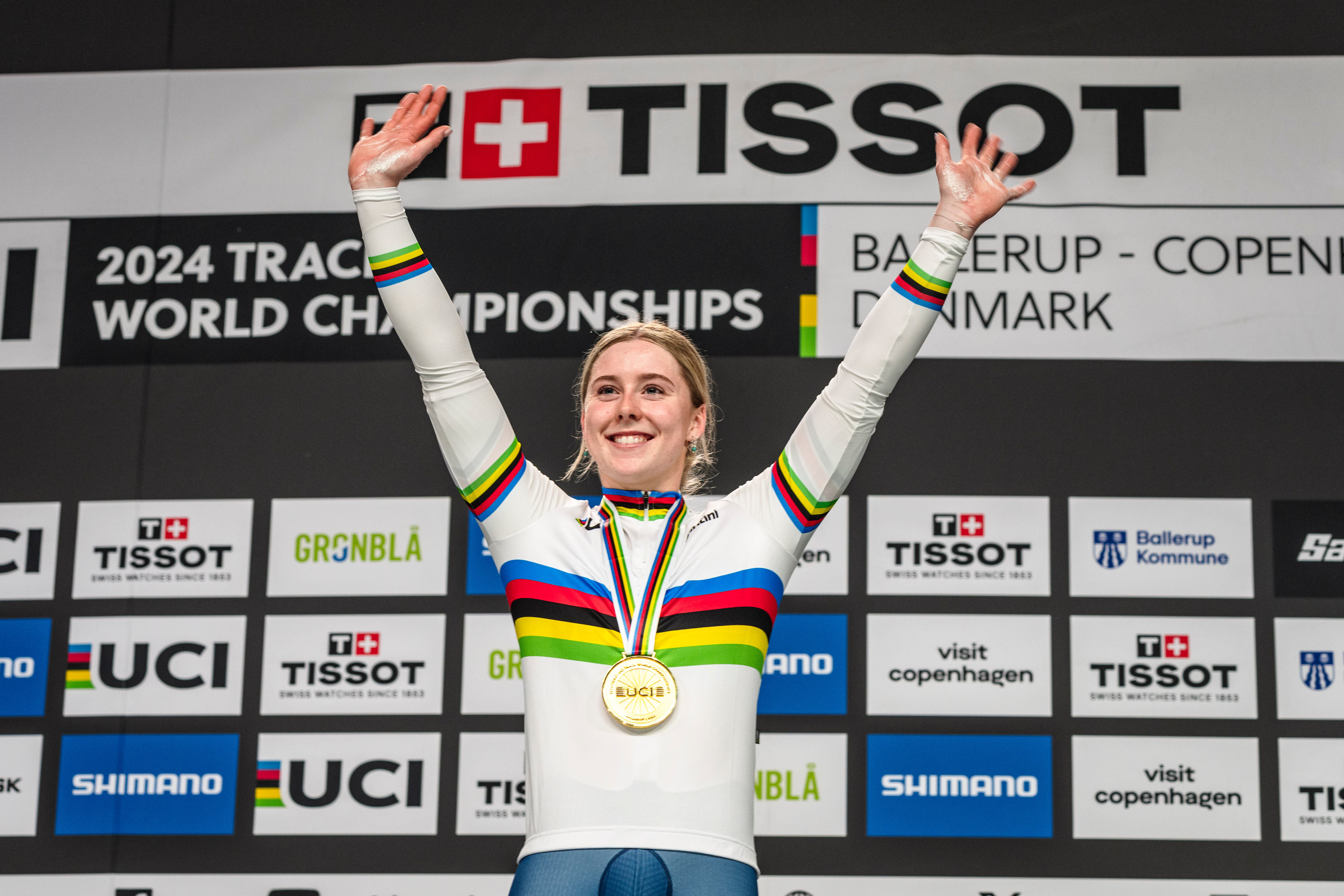 Emma Finucane won gold (Thomas Traasdahl/Ritzau Scanpix via AP)