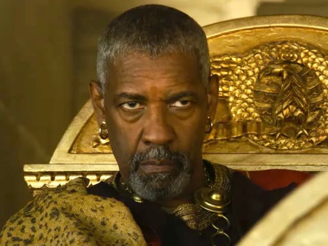 <p>Denzel Washington in ‘Gladiator II’</p>