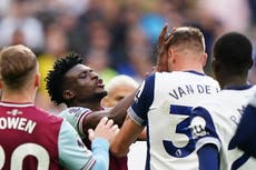 West Ham star Mohammed Kudus receives extended ban after Tottenham meltdown