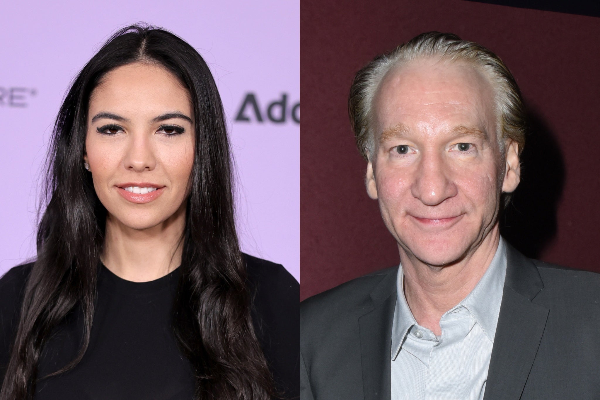 Noor Alfallah and Bill Maher