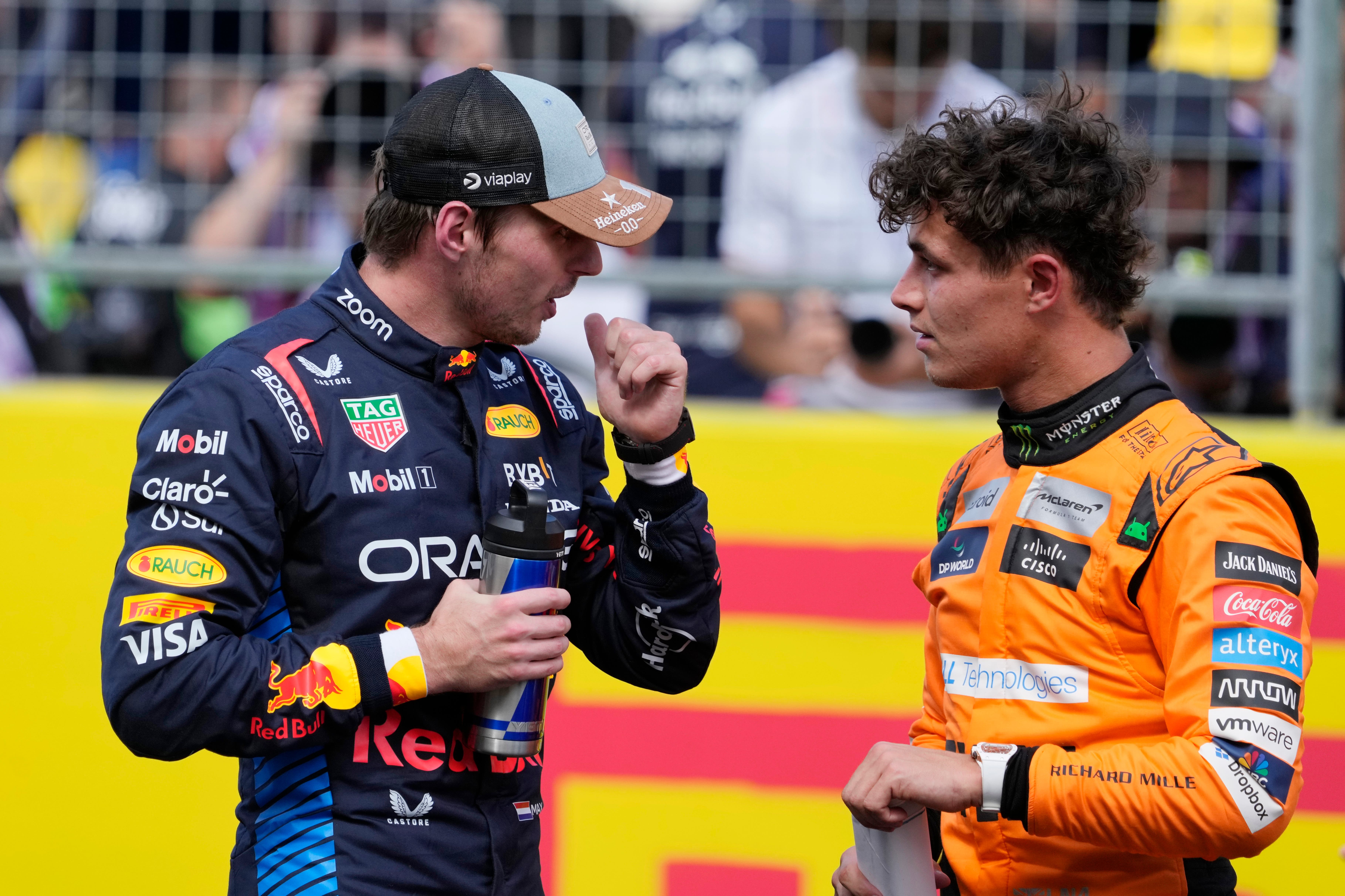 Lando Norris was beaten by Max Verstappen and Carlos Sainz in the sprint (Eric Gay/AP)