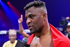 Tearful Francis Ngannou pays tribute to late son after KO win over Renan Ferreira