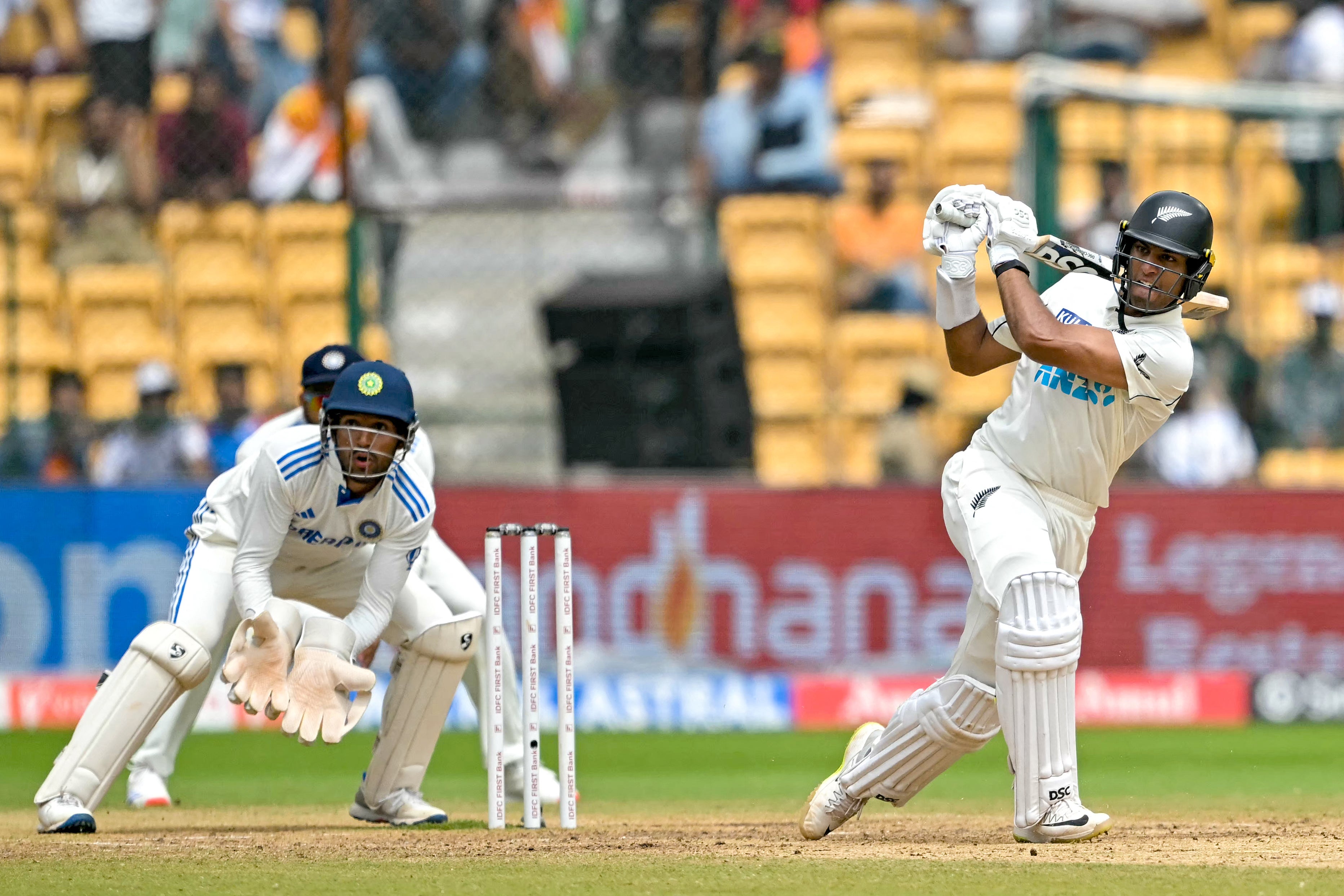 Rachin Ravindra finished on 39 not out as New Zealand reached their target of 107