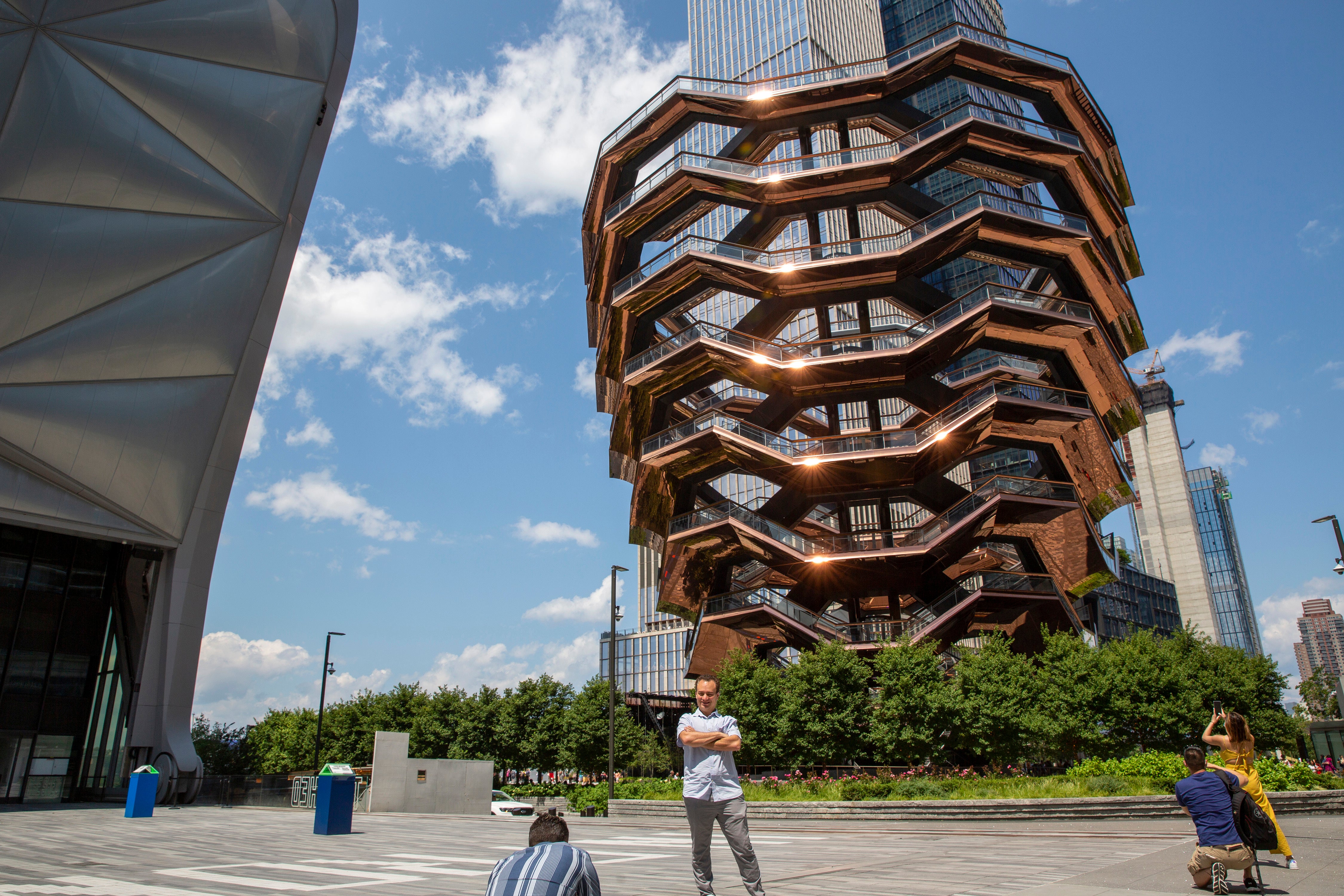 Vessel, a tourist attraction in Hudson Yards in the Manhattan borough of New York City