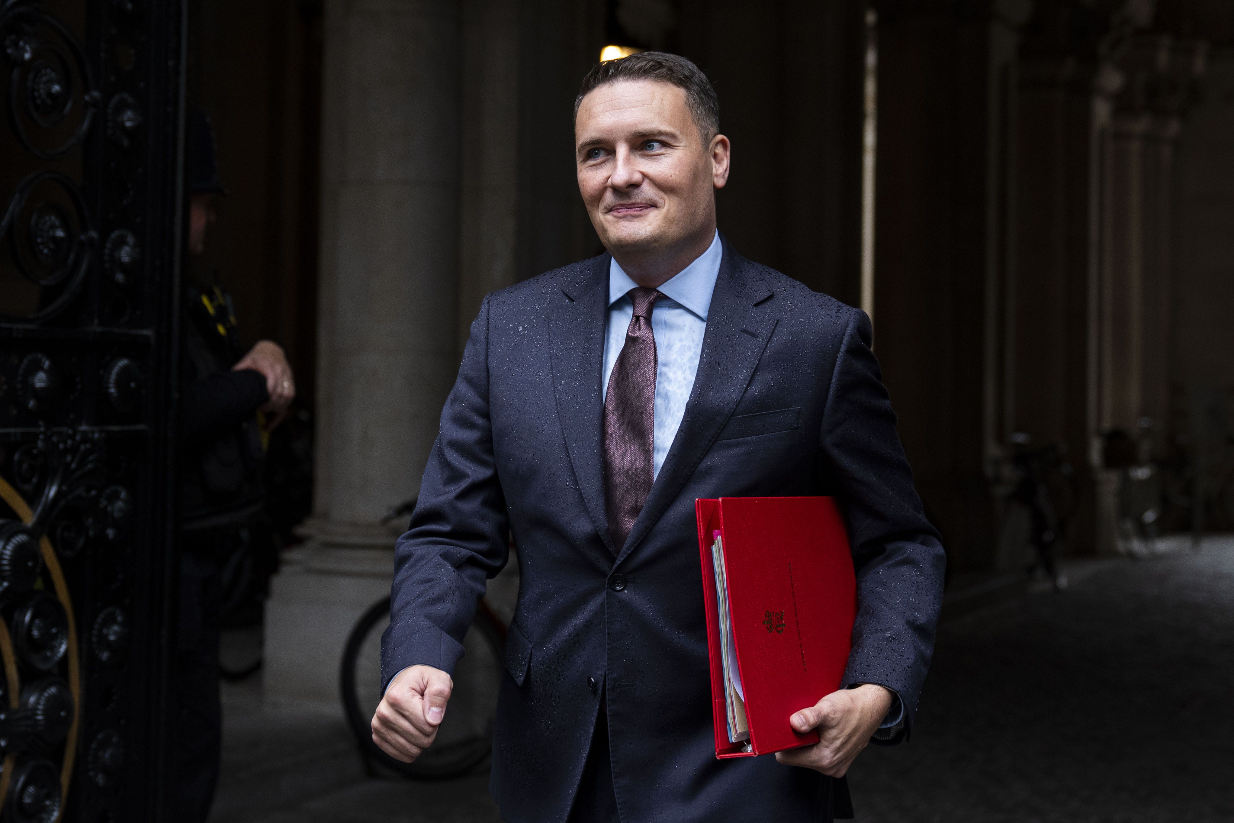 Health Secretary Wes Streeting arrives in Downing Street (PA)