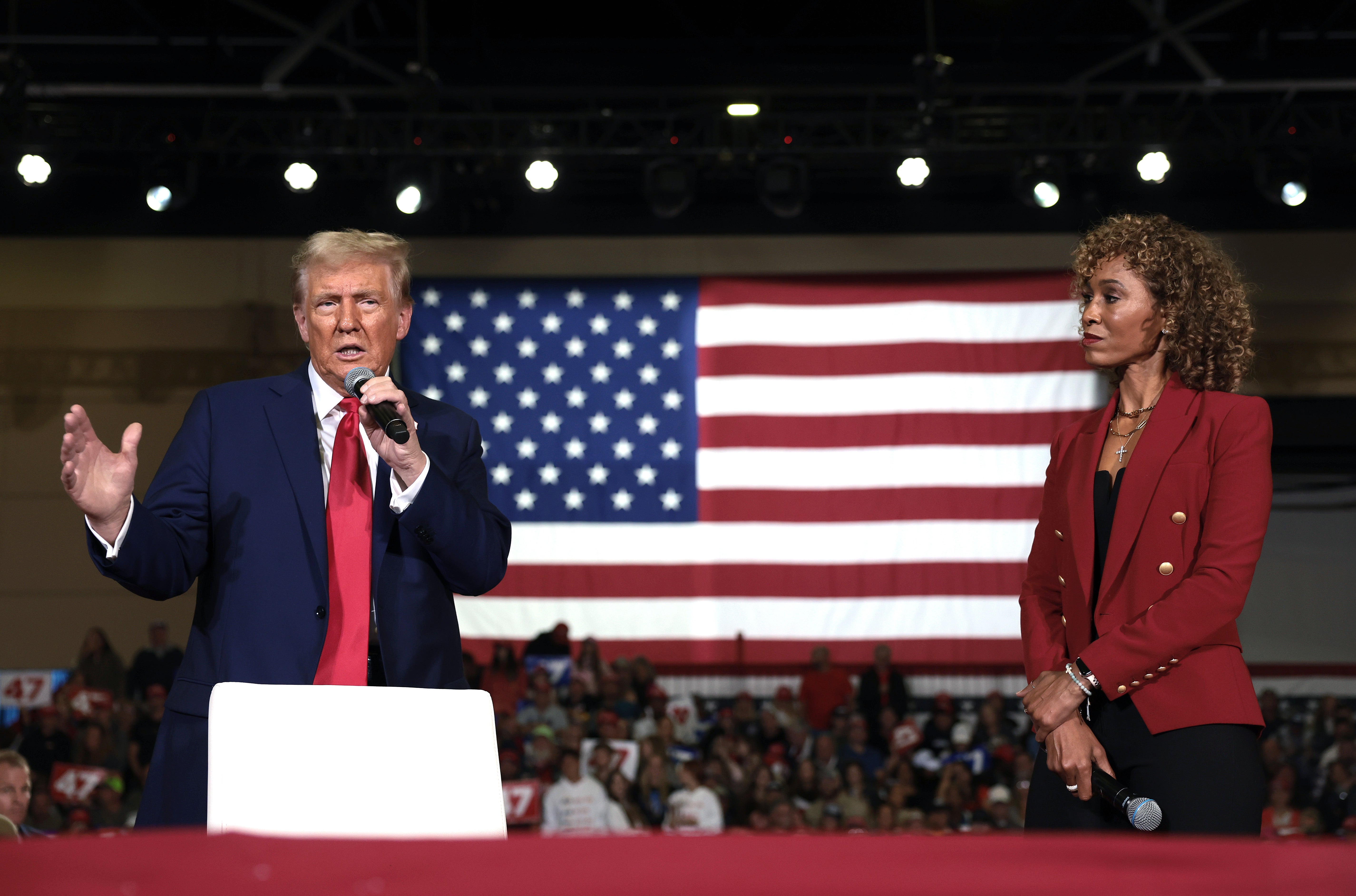 Trump referred to host Sage Steele as ‘Paige’ during the town hall in Lancaster, Pennsylvania