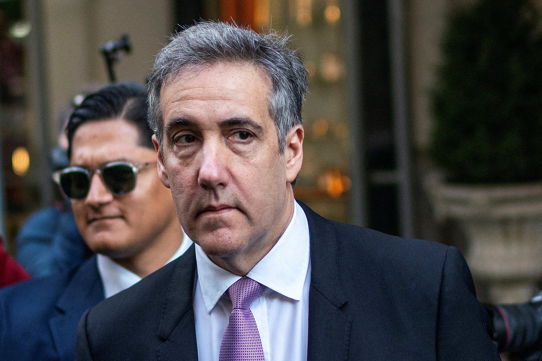 Michael Cohen, pictured leaving his home in Manhattan to testify in Donald Trump’s hush-money case